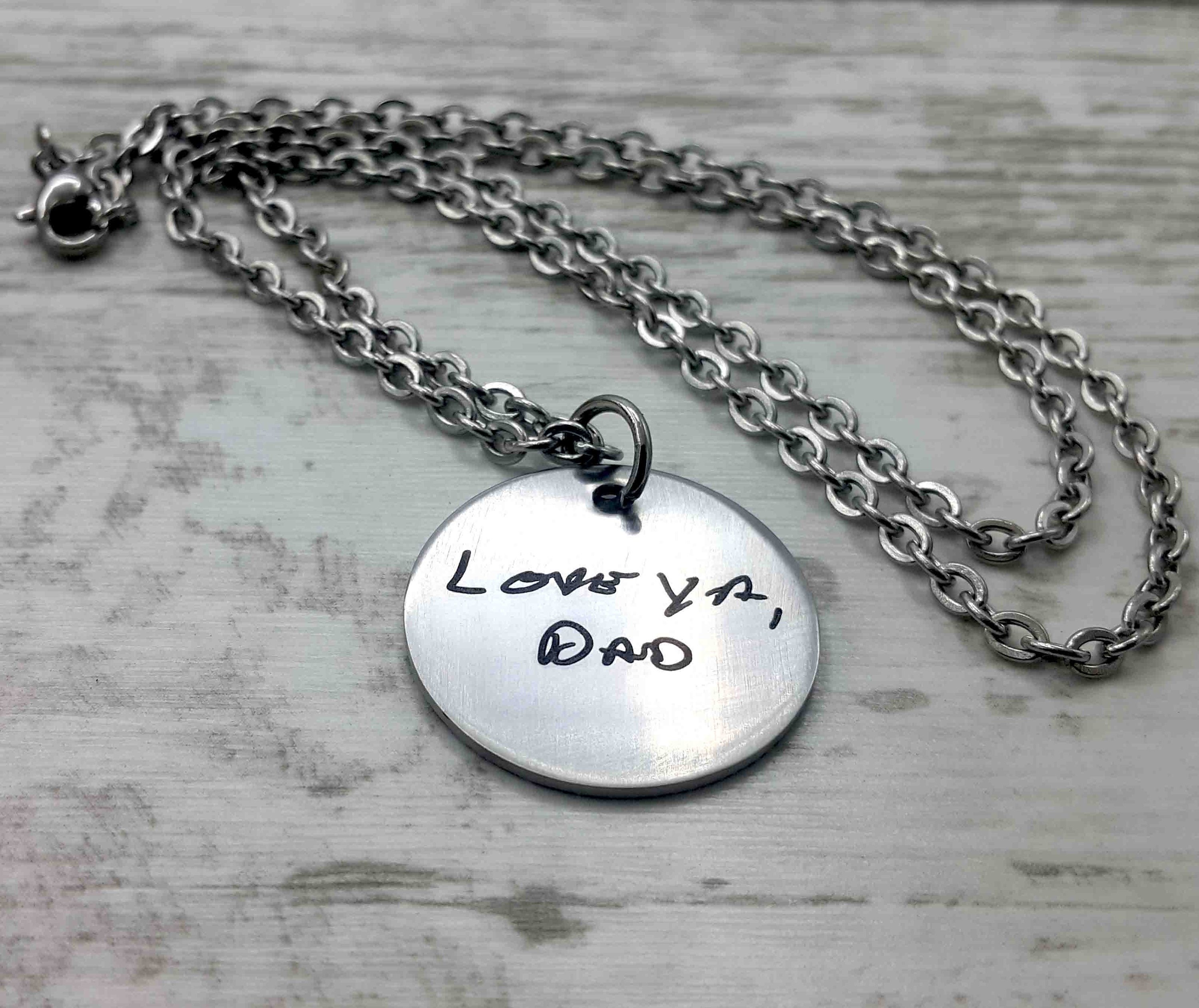 Personalized Handwritten Necklace, Handwritten Jewelry, Actual Handwriting, Handwriting Keepsake, Signature Necklace