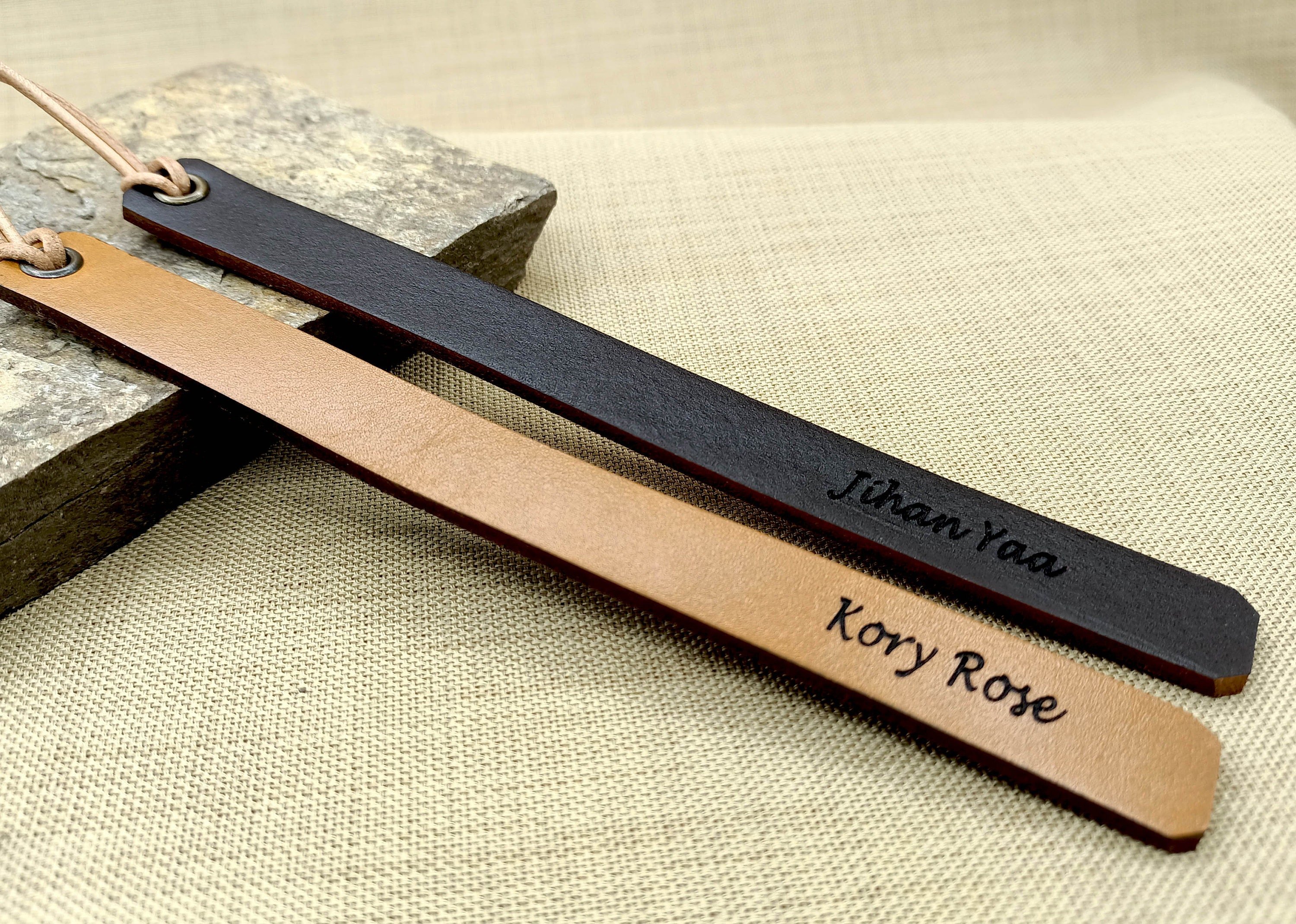 Personalized Leather Bookmark, Gifts for Readers, Custom Quote Bookmark, Actual Handwriting or Any Text of your Choise, Custom Leather Gift