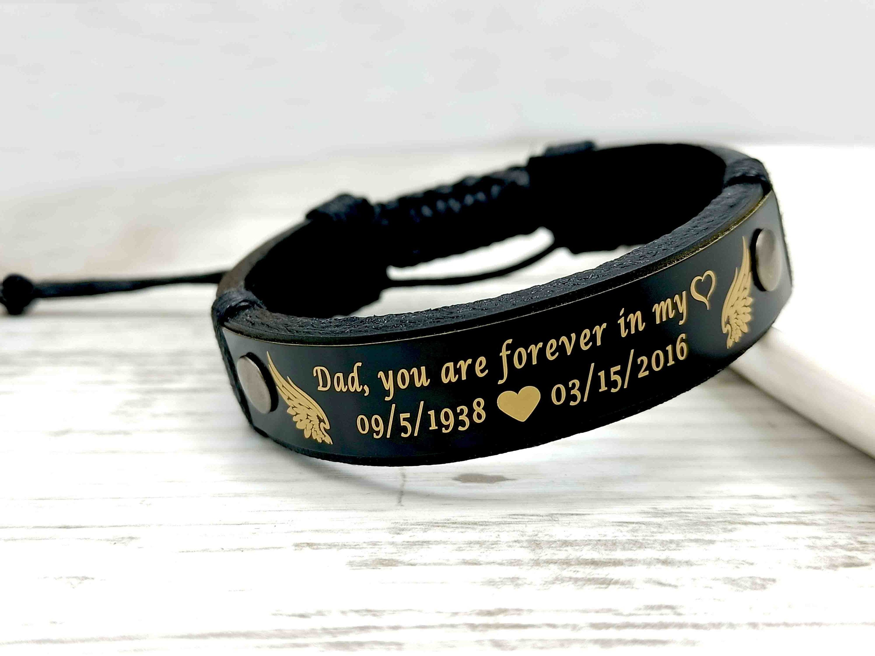 Personalized Condolence Gift, Remembrance Bracelet, In Memory of Loved One, Sympathy Bracelet, In Loving Memory of Mom, Custom RIP Bracelets