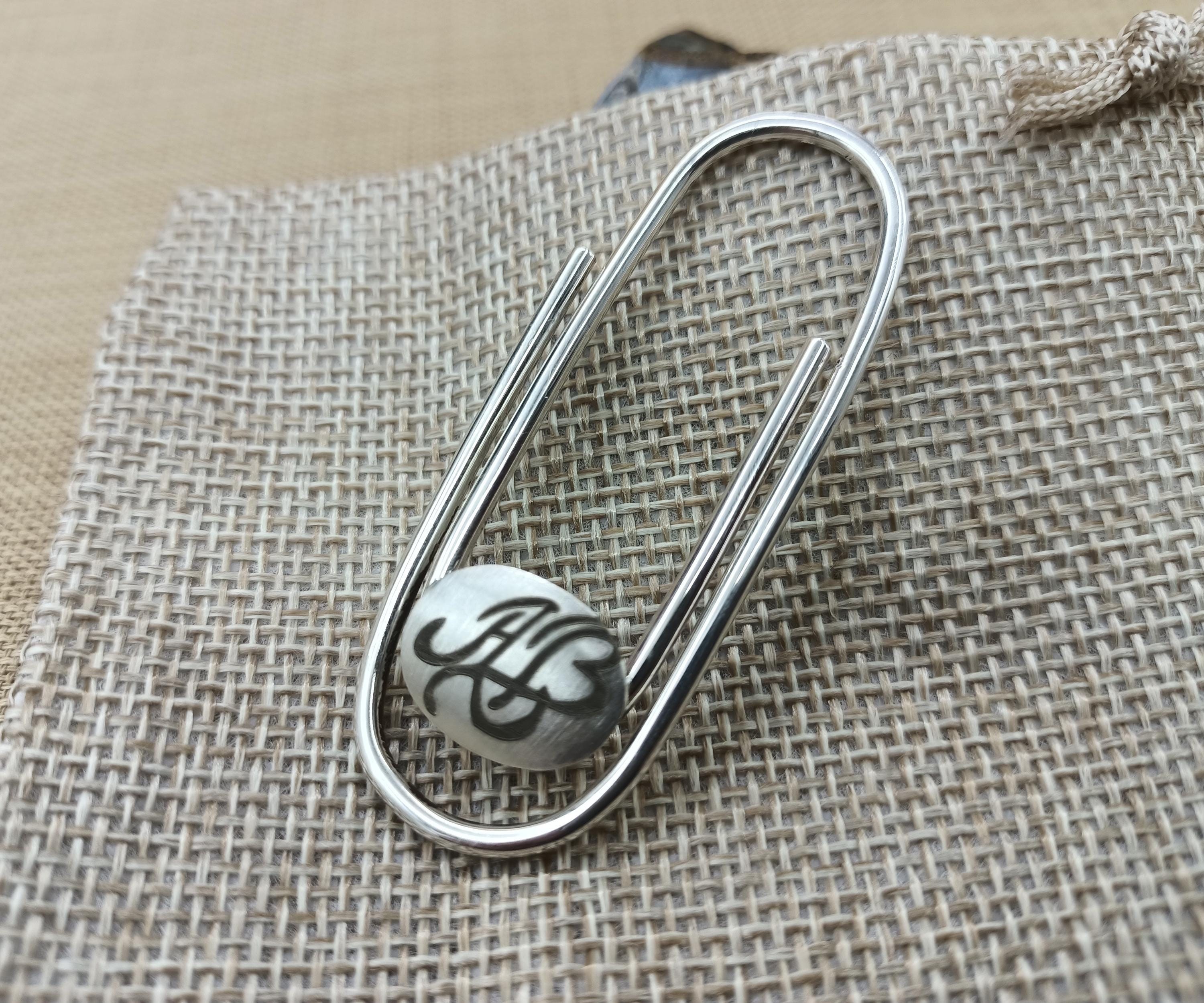 925 Sterling Silver Handmade Money Clip  To request your own personalized initials, simply enter them in the "Notes to Seller" section at checkout.