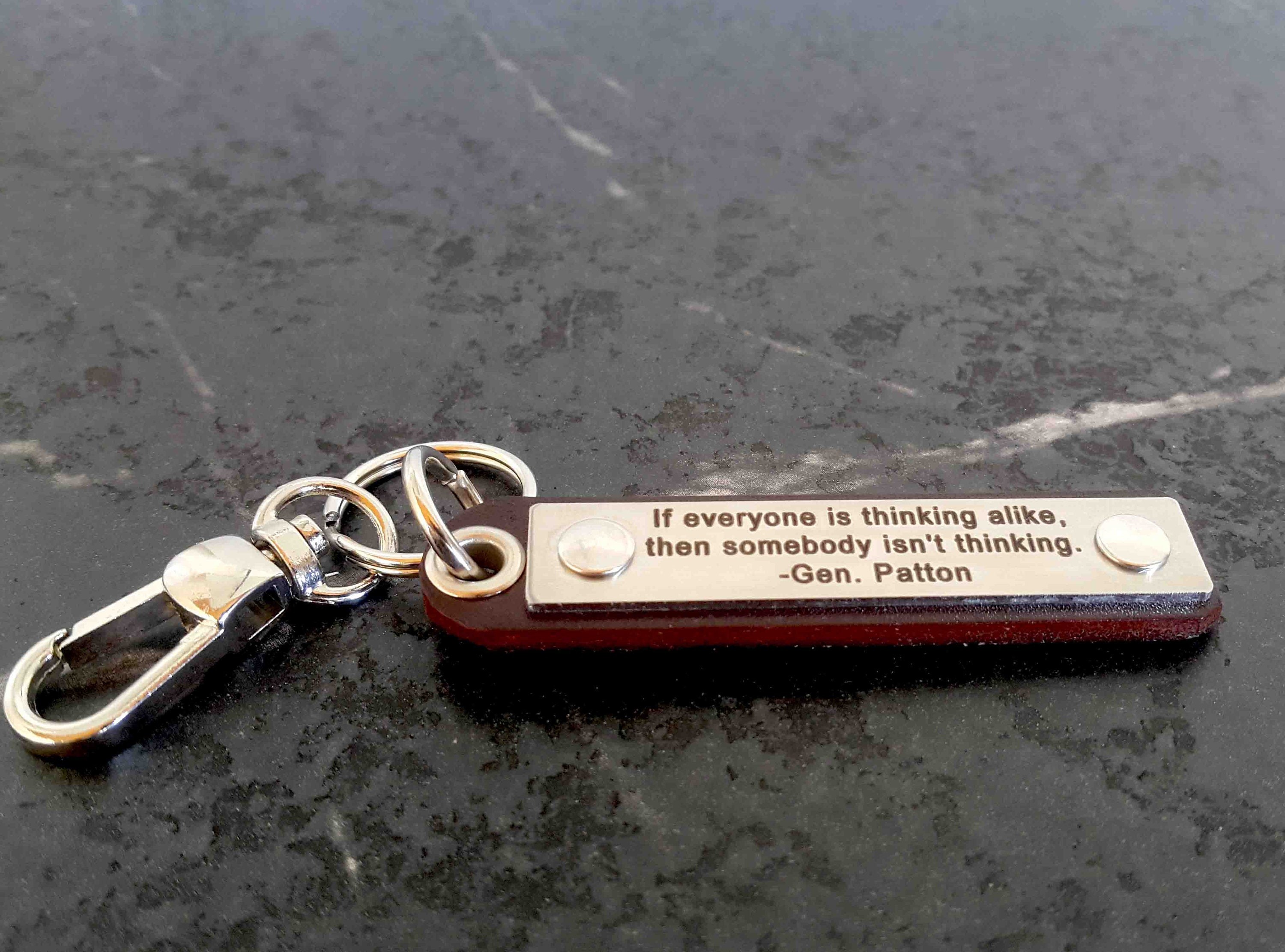 Meaningful and Inspiring Quotes Leather Keychains, Motivational Keychain, Inspiration Keychain, Shakespeare Quote, Graduation Gift