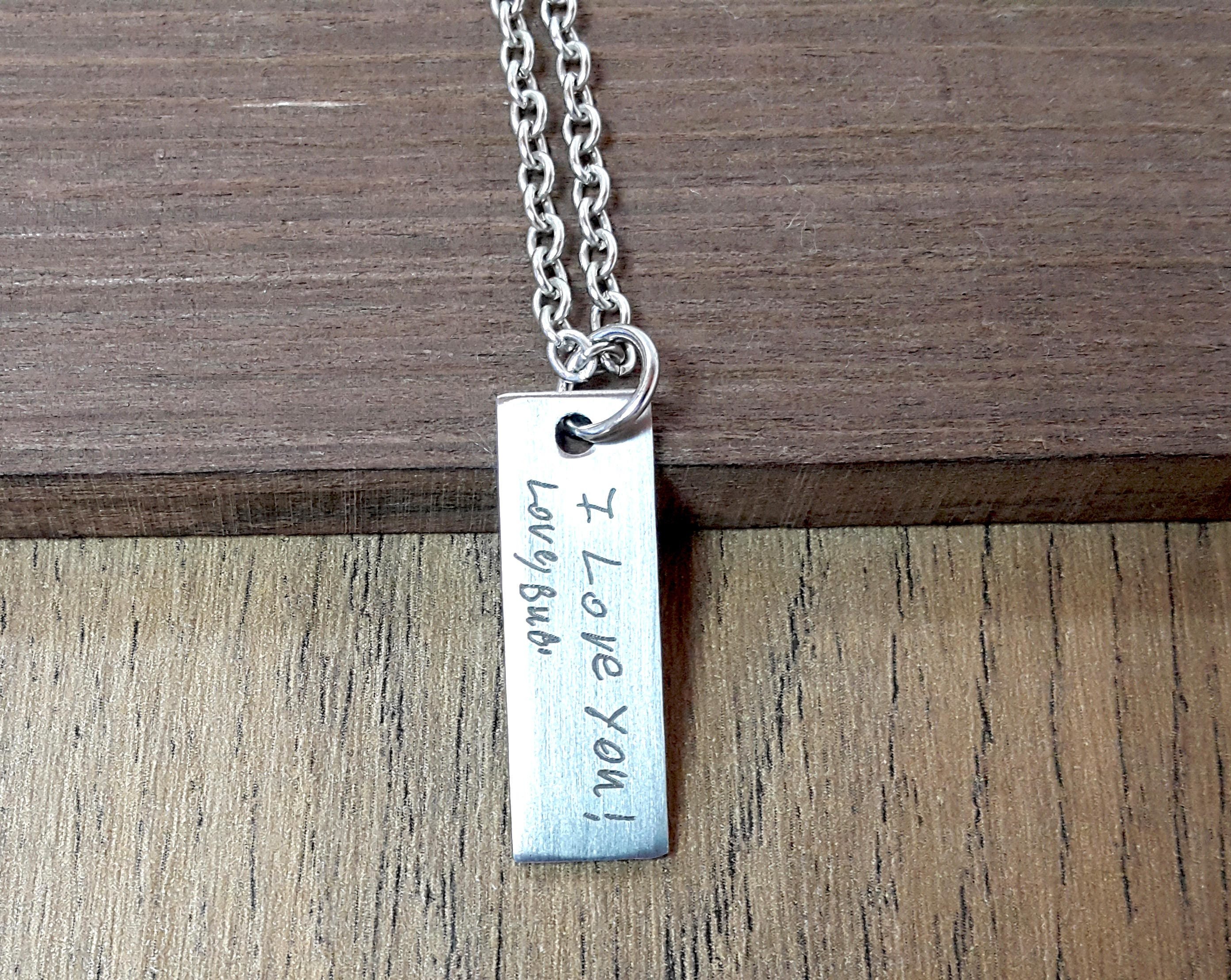 Actual Handwriting Necklace, Signature Necklace for Women, Personalized Wedding Gift for Wife, Anniversary Gift for Her, Gift for Mom