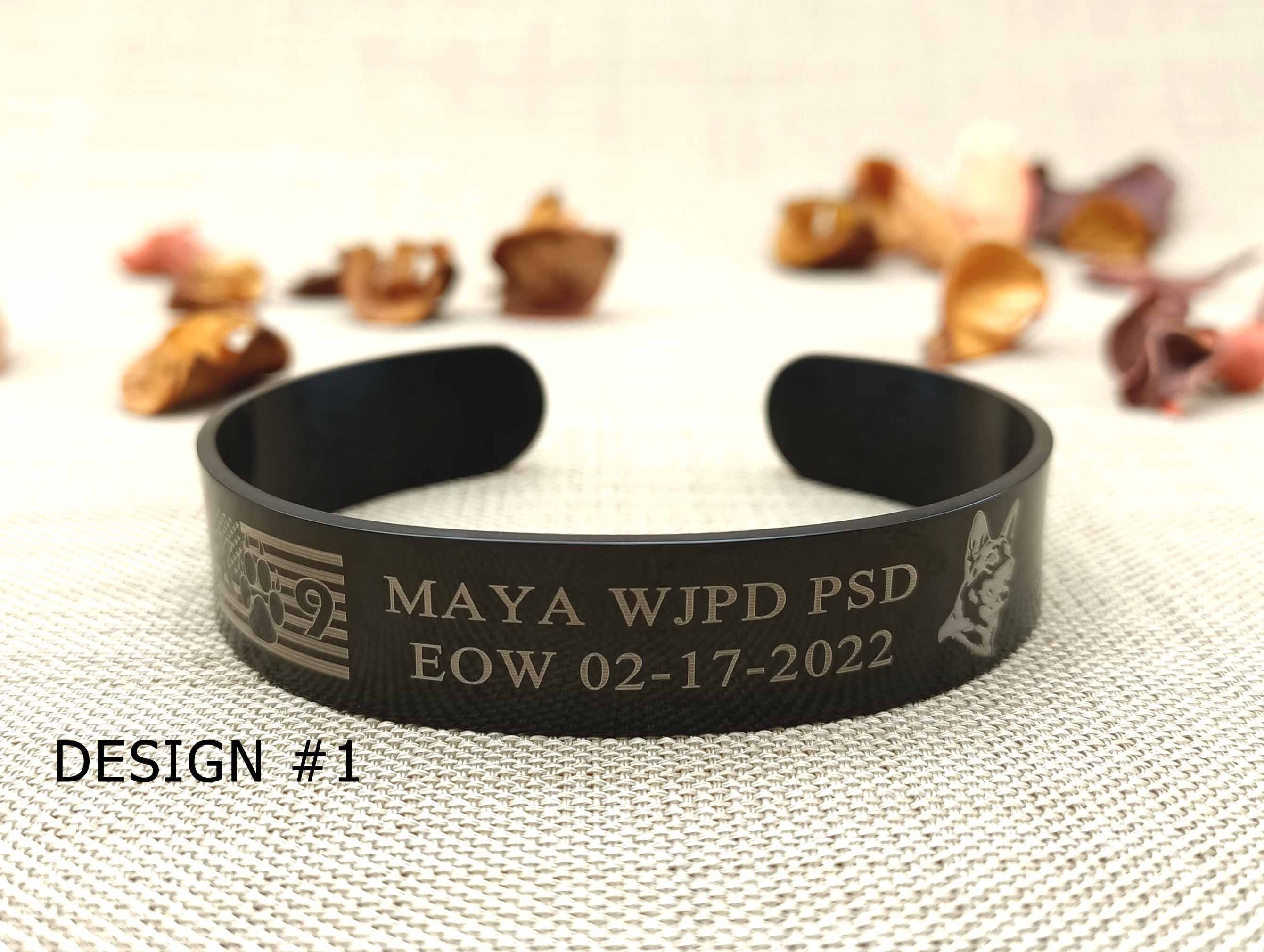 K9 MAYA Memorial Bracelet - In Loving Memory of K-9 MAYA - West Jordan Police Department, Utah