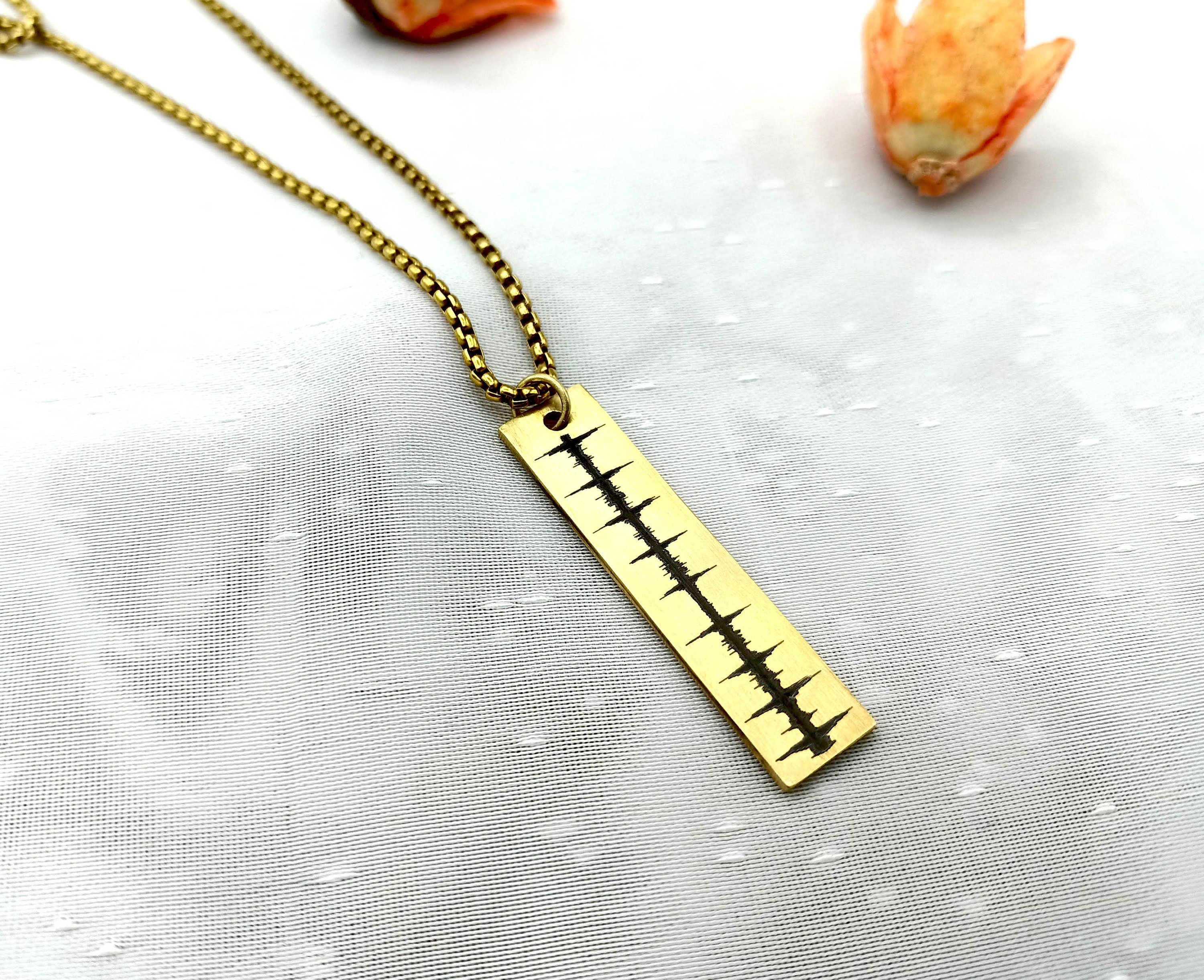 925 Silver QR Soundwave Necklace – Personalized Gift