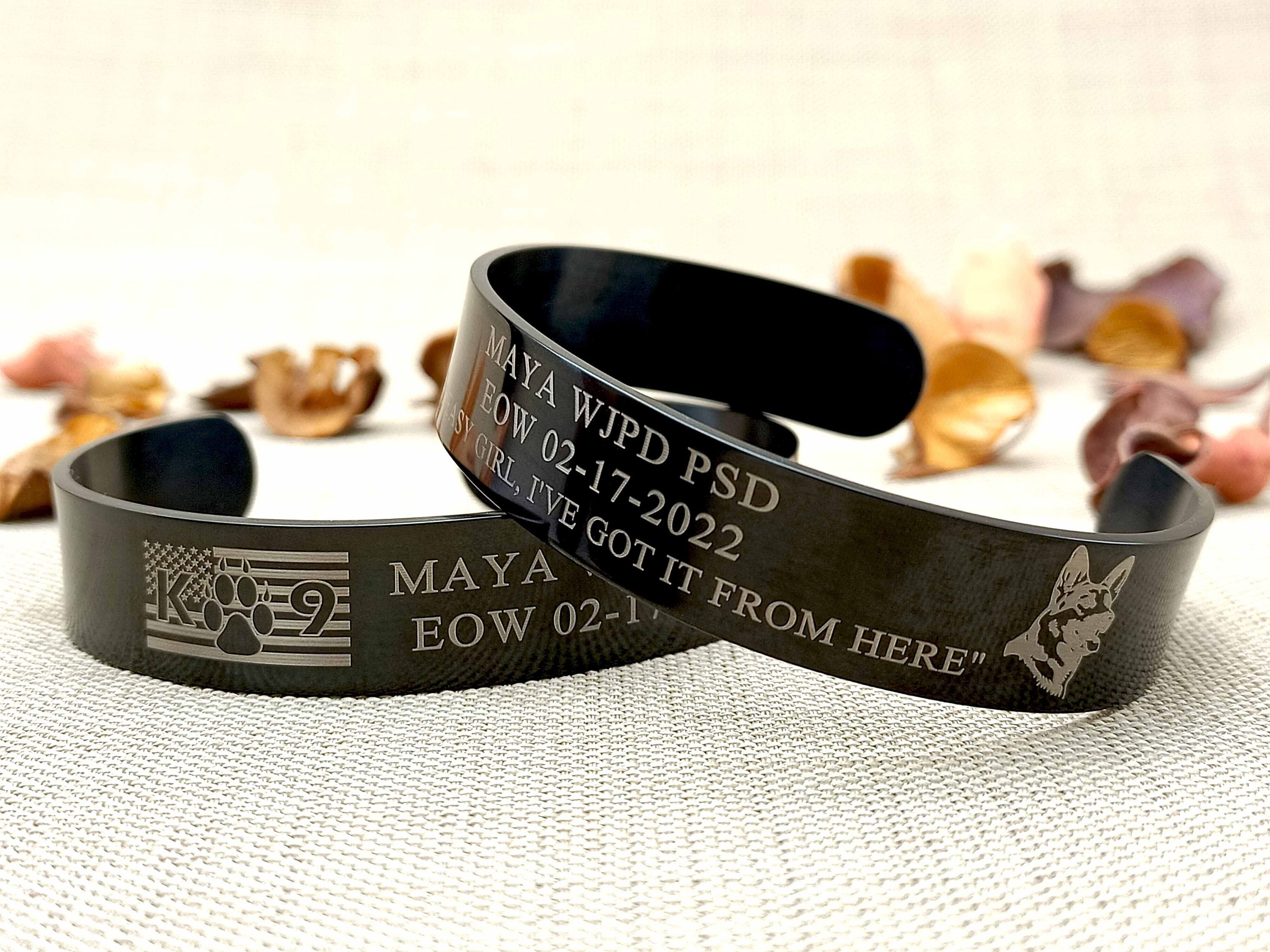 K9 MAYA Memorial Bracelet - In Loving Memory of K-9 MAYA - West Jordan Police Department, Utah