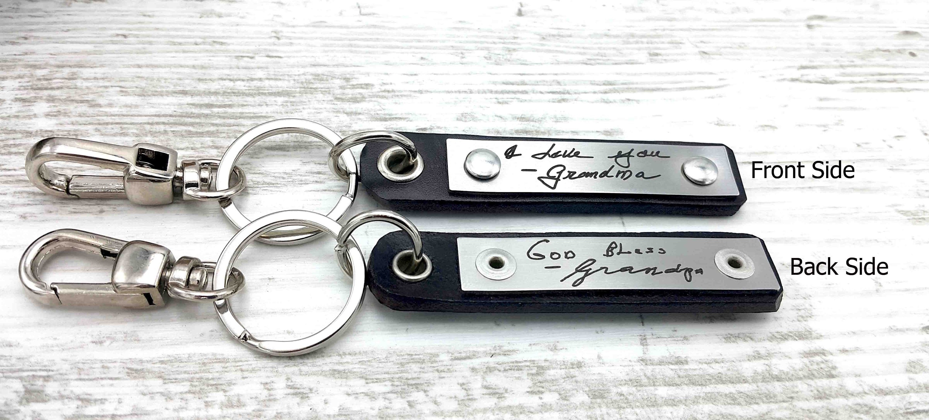 Actual Handwriting and QR Code Keychain, Loved One's Handwritten Signature Keychain, Custom Memorial Handwriting & Voice Recording Key chain
