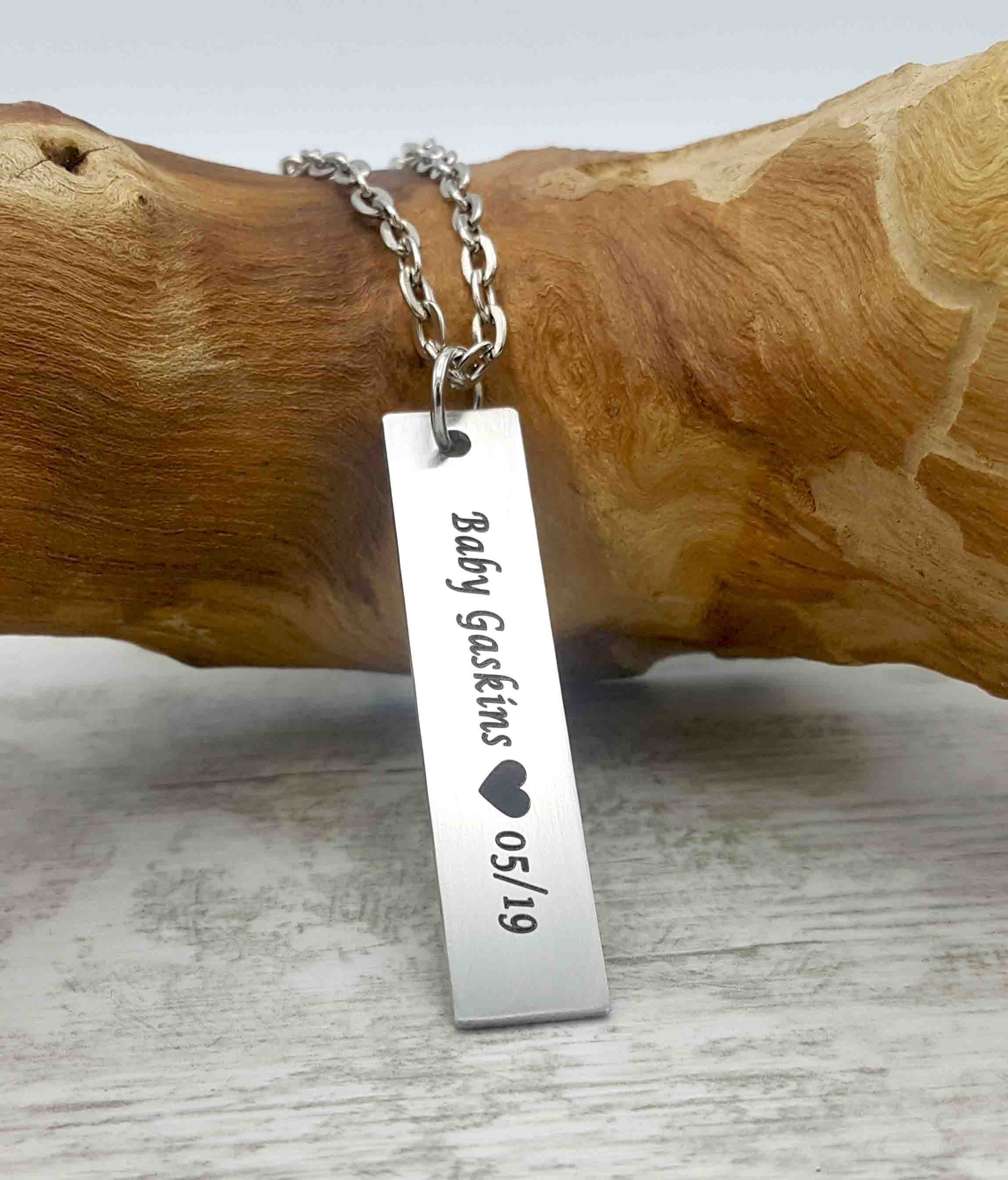 Actual Heartbeat Necklace, QR Code Necklace, New Dad Gift, First Fathers Day Gift, Gift for Mens, Pregnancy Announcement Gift