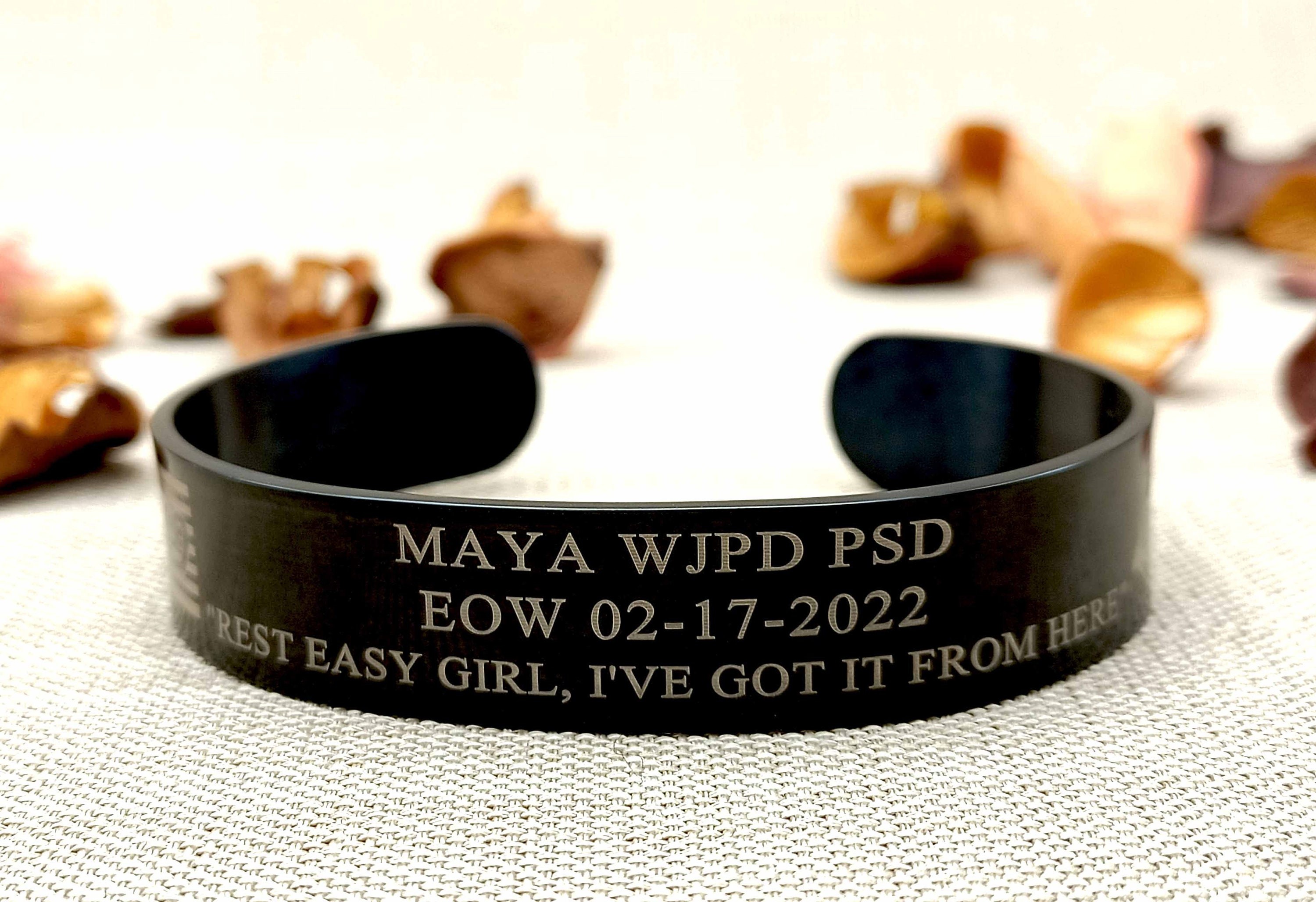 K9 MAYA Memorial Bracelet - In Loving Memory of K-9 MAYA - West Jordan Police Department, Utah