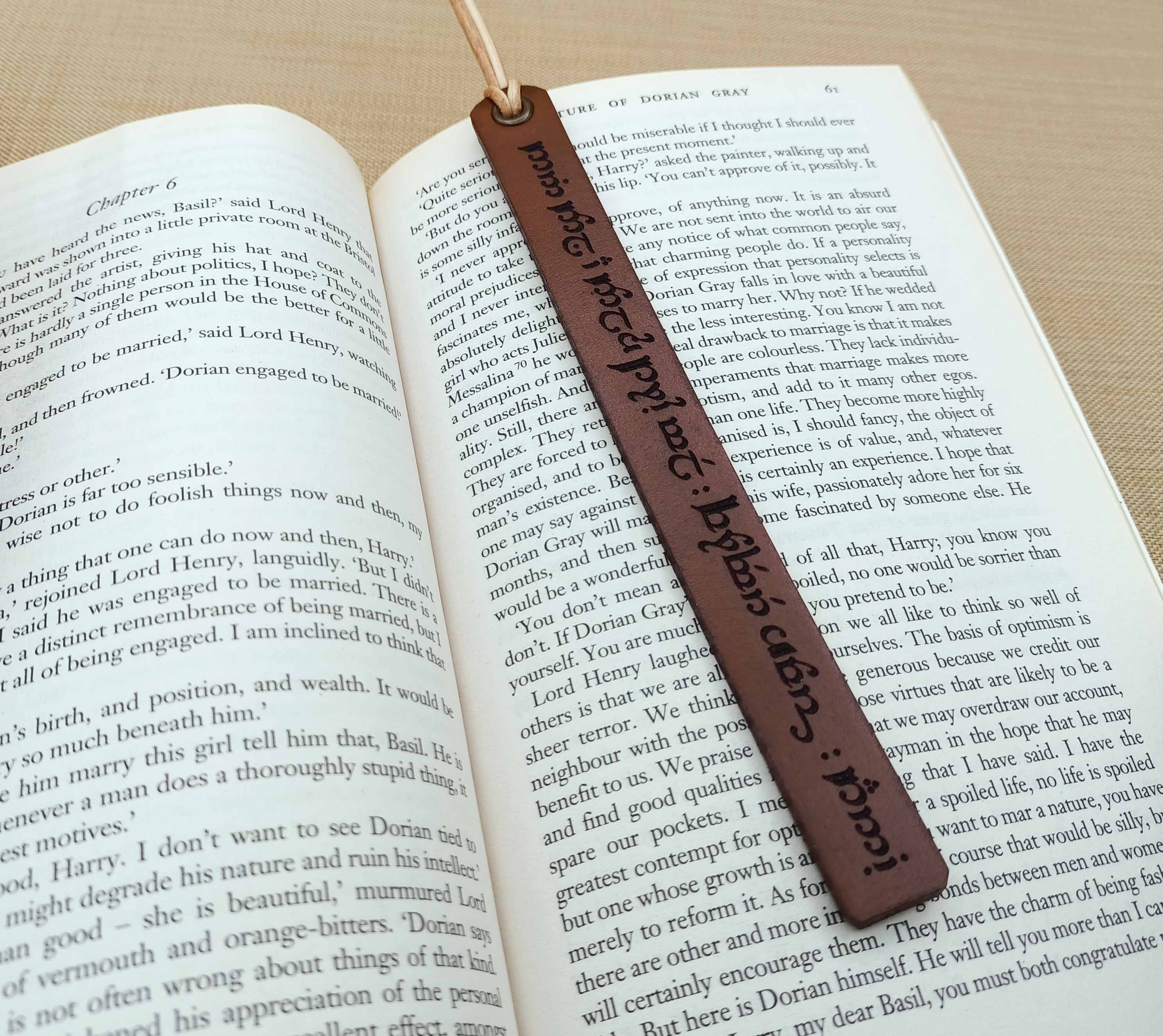 Personalized Leather Bookmark, Gifts for Readers, Custom Quote Bookmark, Actual Handwriting or Any Text of your Choise, Custom Leather Gift
