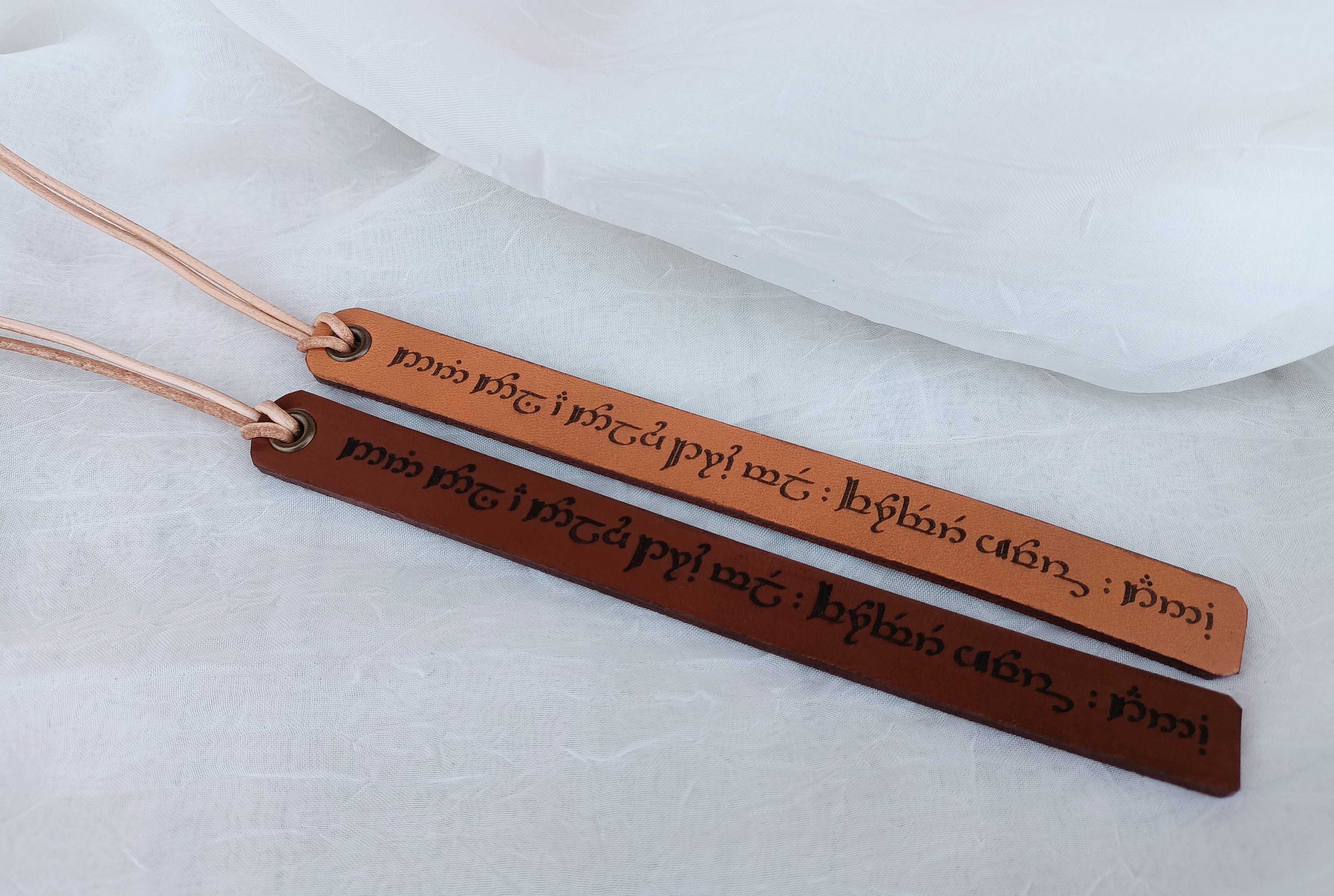 Personalized Leather Bookmark, Gifts for Readers, Custom Quote Bookmark, Actual Handwriting or Any Text of your Choise, Custom Leather Gift