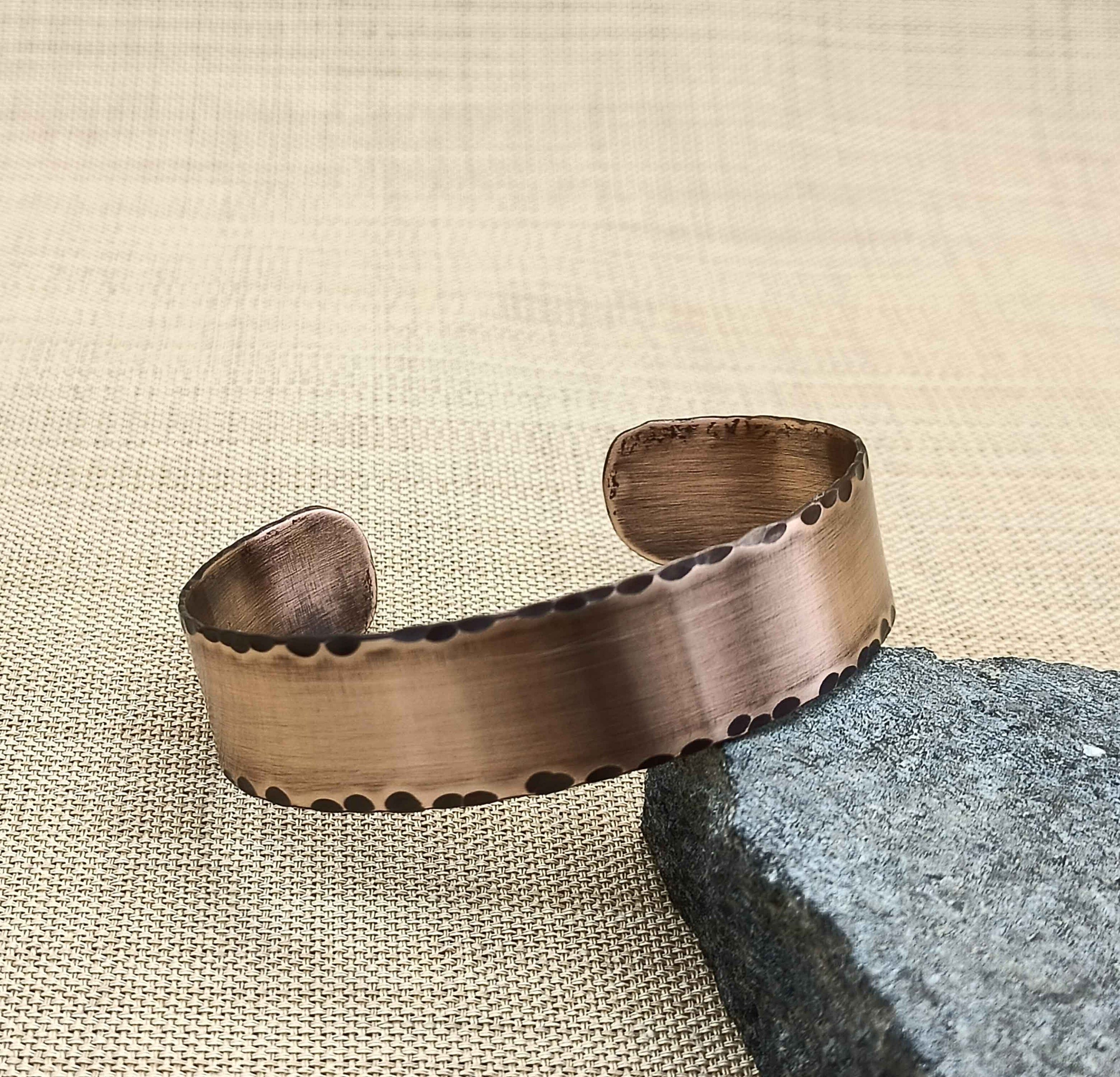 Actual Handwriting Copper Cuff Bracelet – Personalized Memorial Jewelry