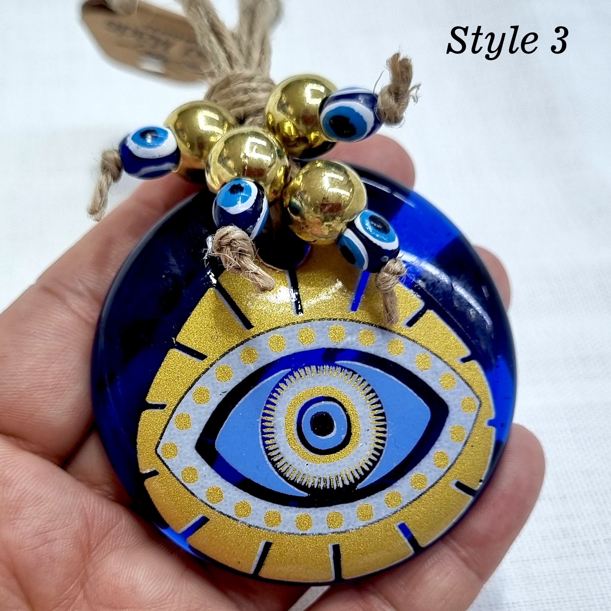 Gold Accented Evil Eye Wall Hanging