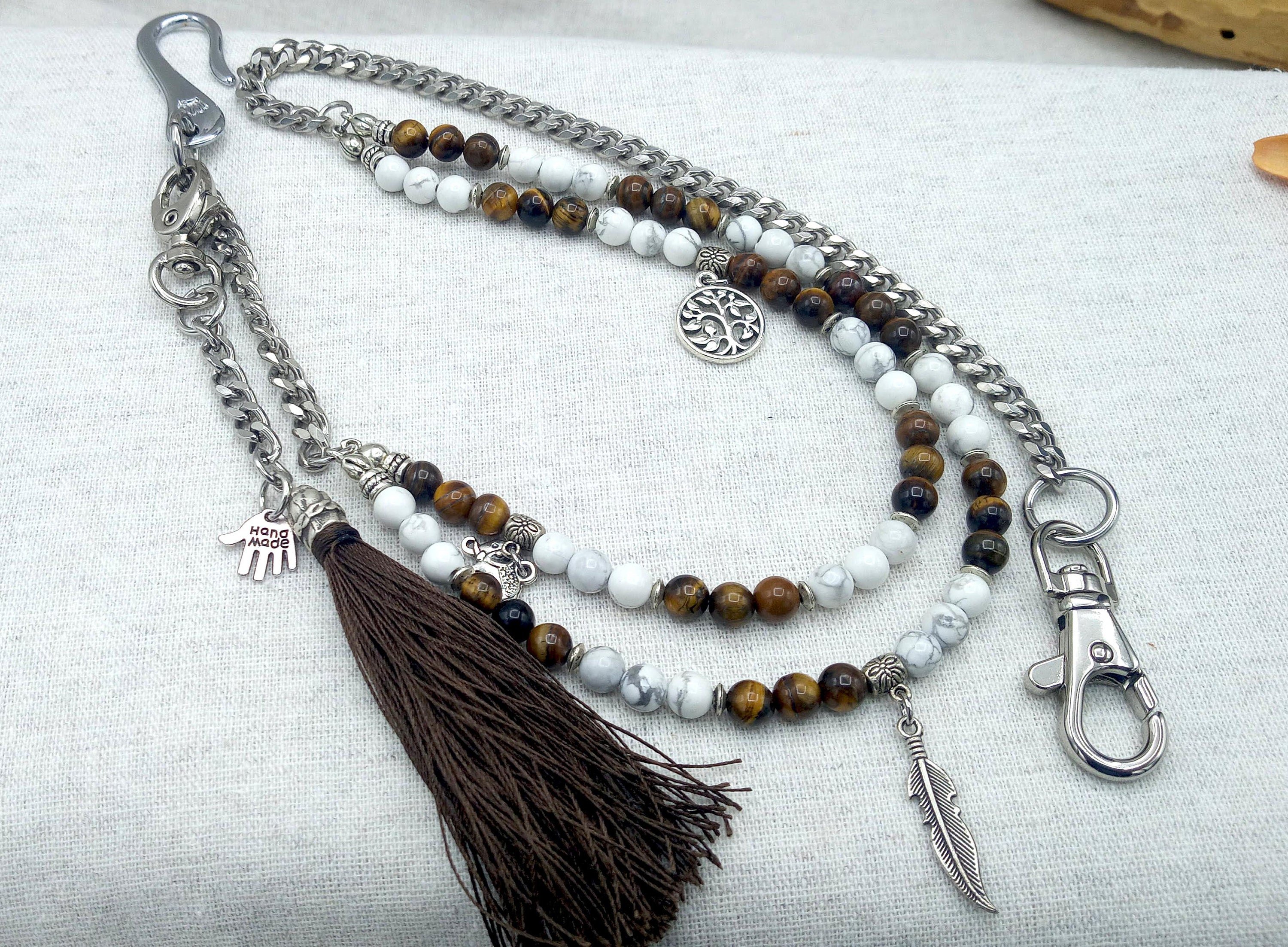 Sacred Flow – Double Strand Silver Wallet Chain for Men
