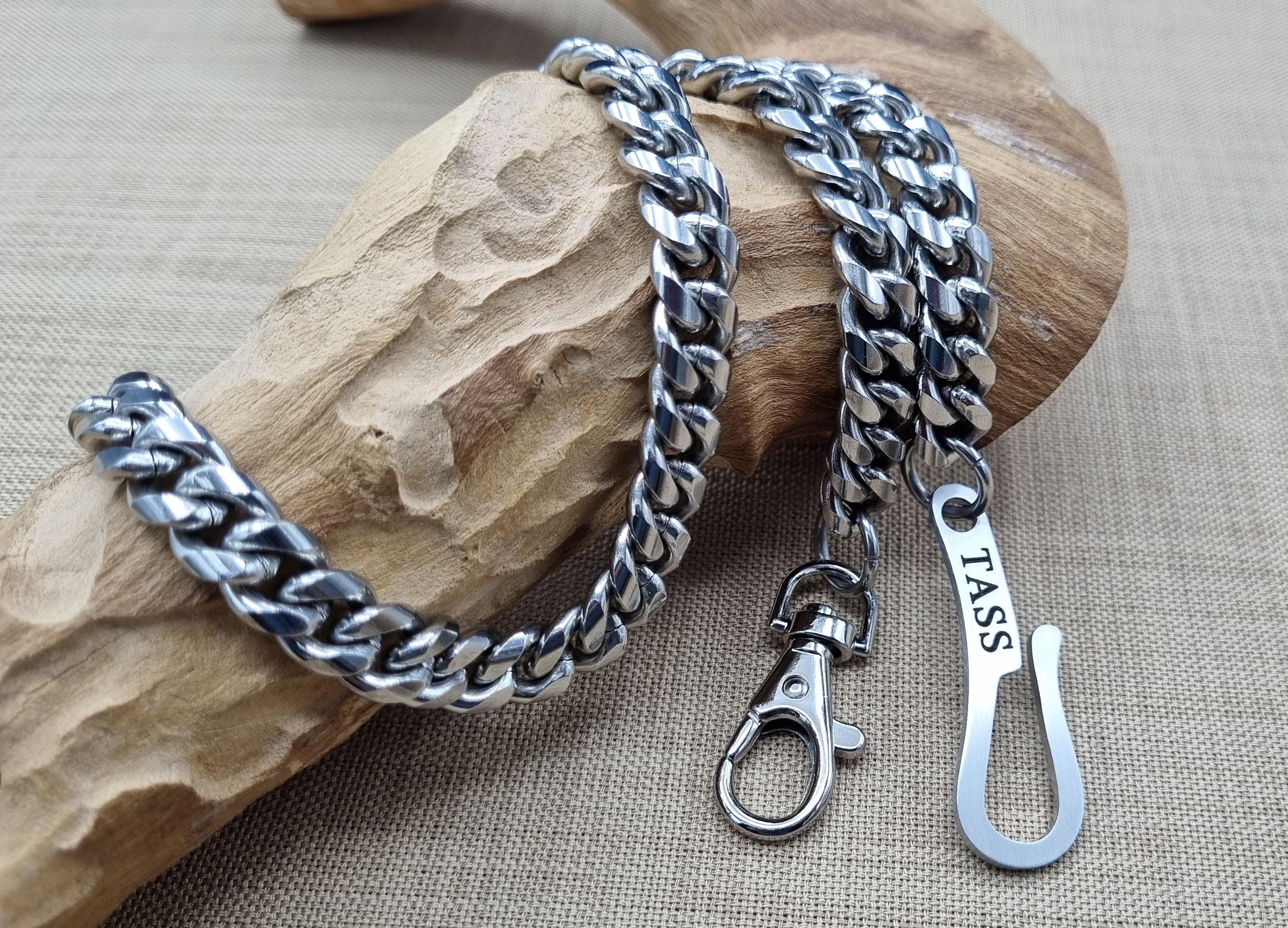 Stainless Steel Wallet Chain with Hook – Unisex Accessory for Men and Women – Stylish Jeans or Trouser Chain