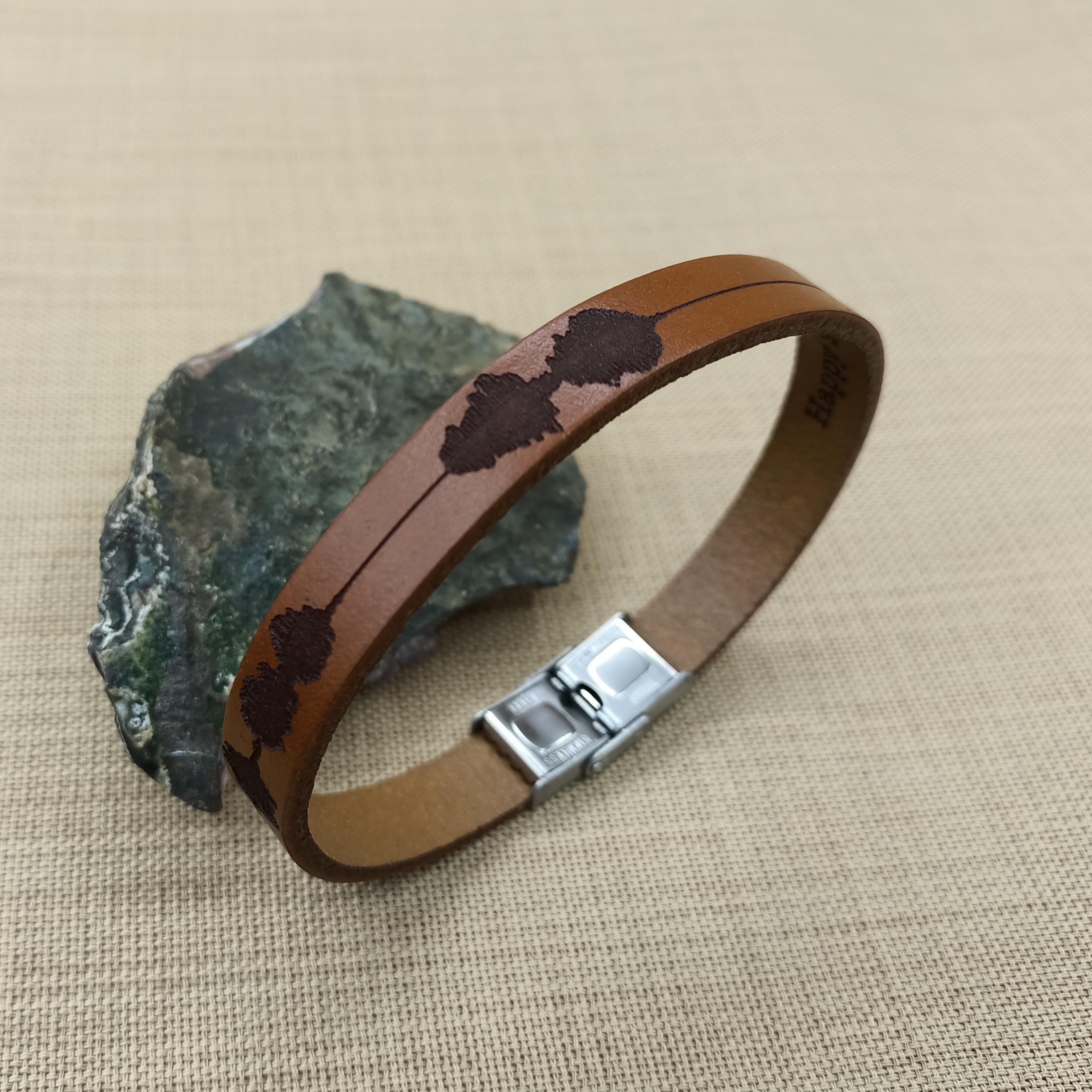 Custom Soundwave Bracelet with Song Lyrics & QR Code