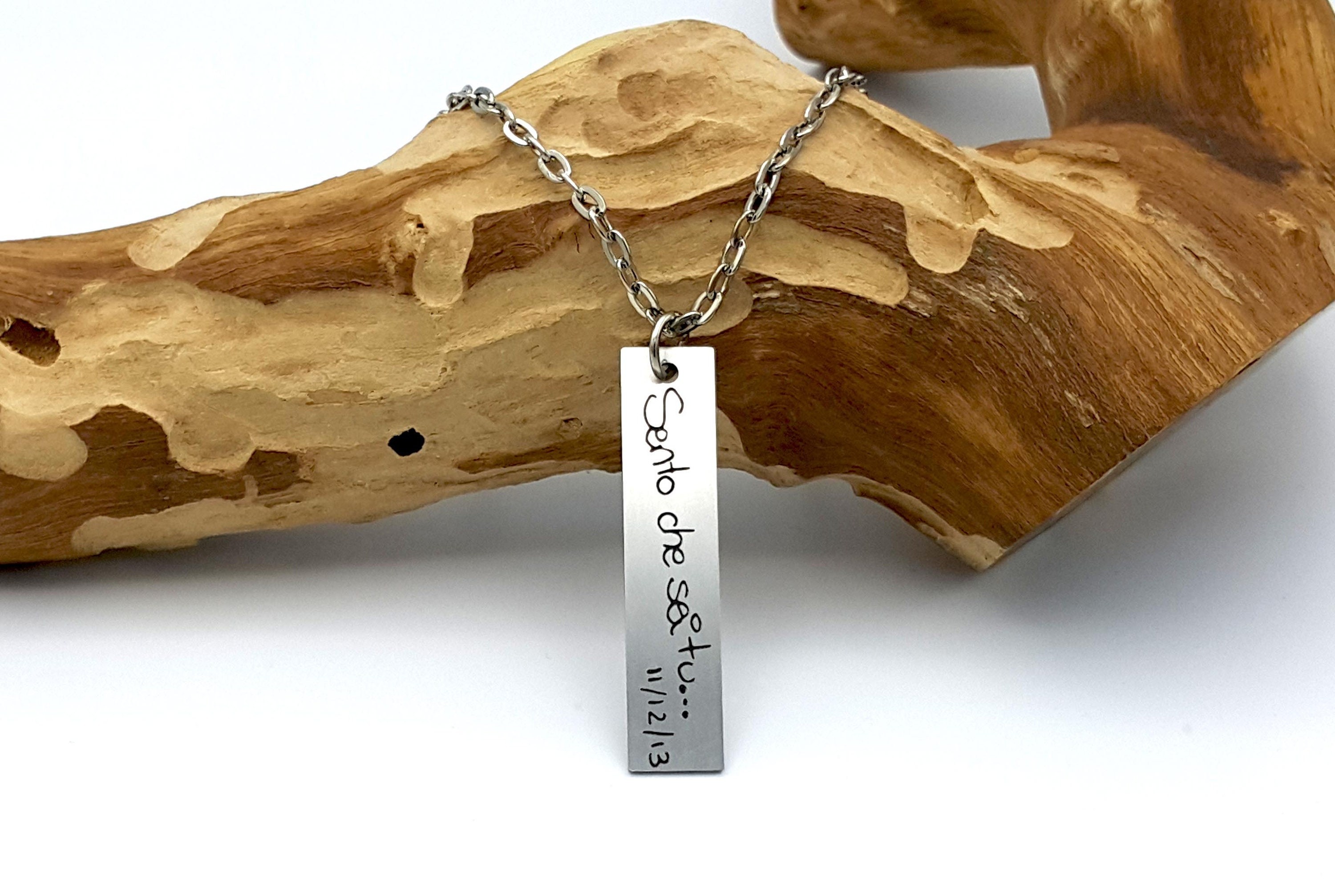 Actual Heartbeat Necklace, QR Code Necklace, New Dad Gift, First Fathers Day Gift, Gift for Mens, Pregnancy Announcement Gift