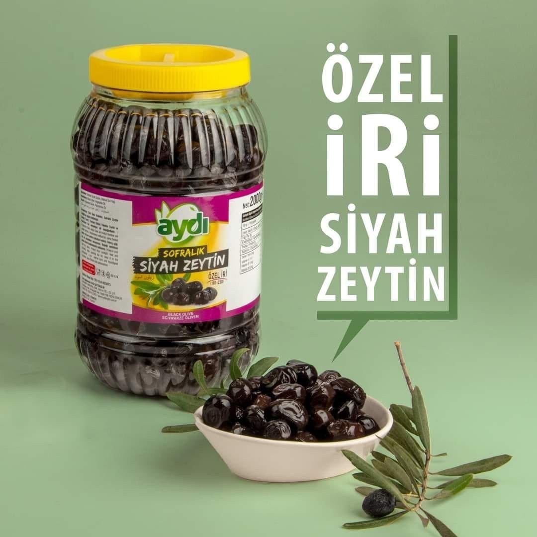 Özel İri Sofralık Gemlik Siyah Zeytin 8kg Kampanya