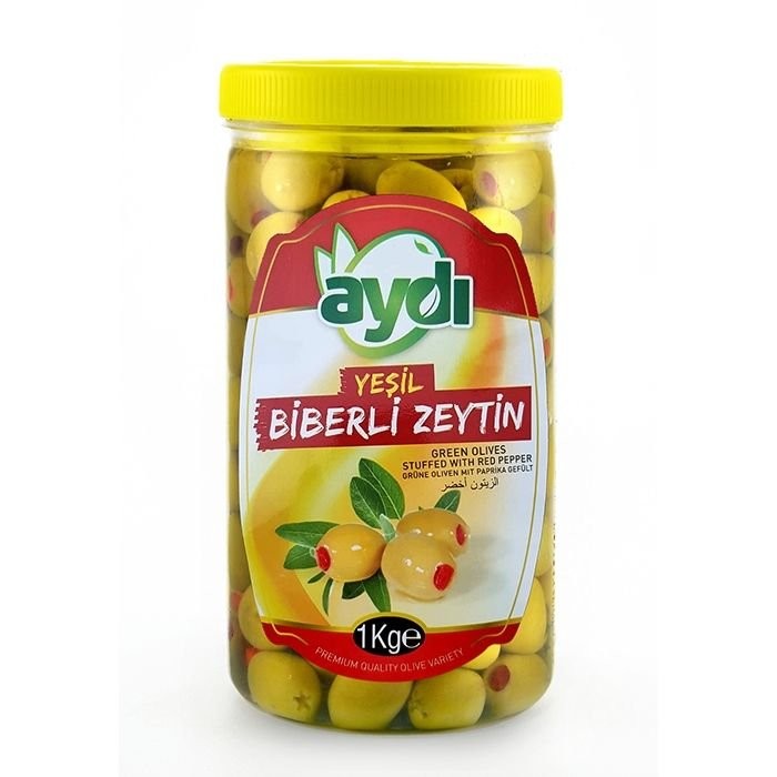 Biberli Yeşil Zeytin 1 Kg