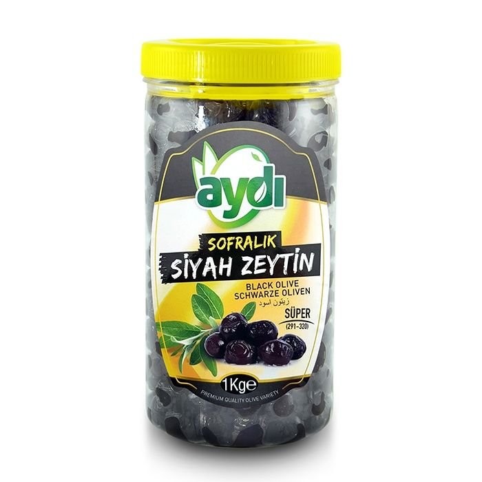 Süper Sofralık Gemlik Siyah Zeytin 1 Kg