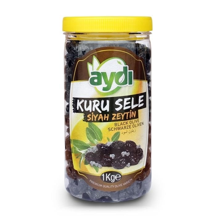 Tuzsuz Kuru Sele Sofralık Gemlik Siyah Zeytin 1 Kg