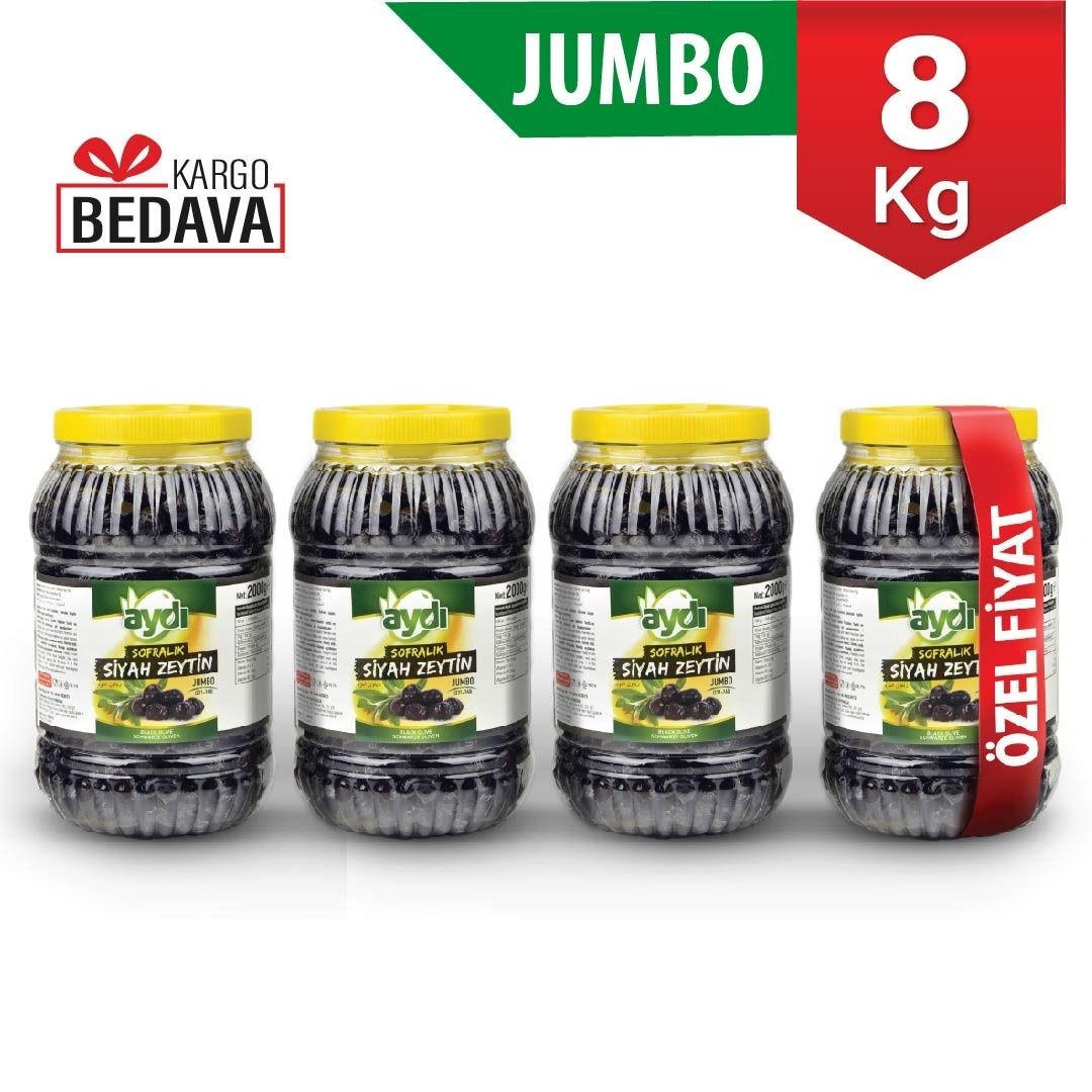 Jumbo Gemlik Siyah Zeytin 8kg Kampanya