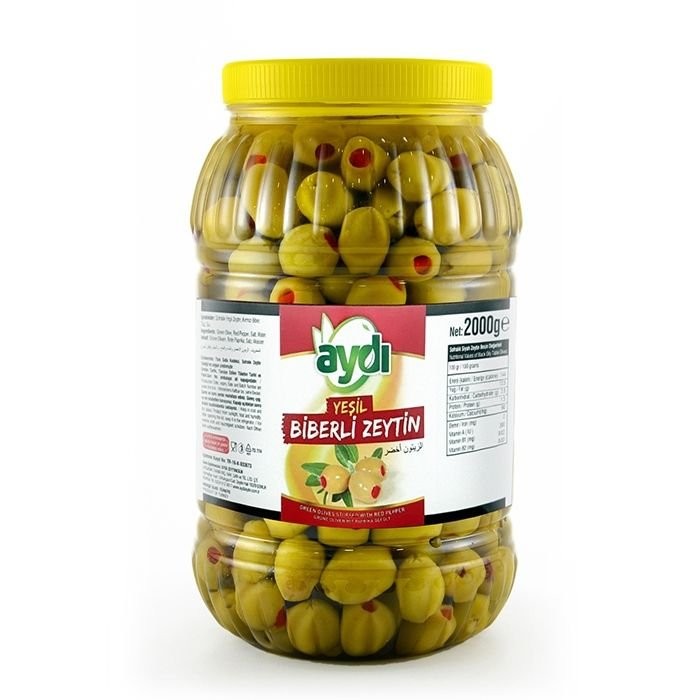 Biberli Yeşil Zeytin 2 Kg