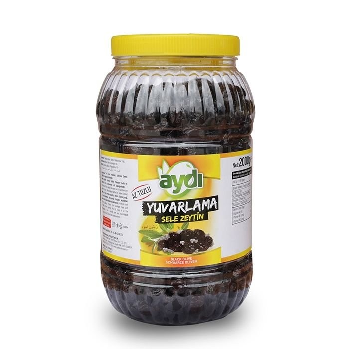 Tuzsuz Yuvarlama Sele Sofralık Gemlik Siyah Zeytin 2 Kg