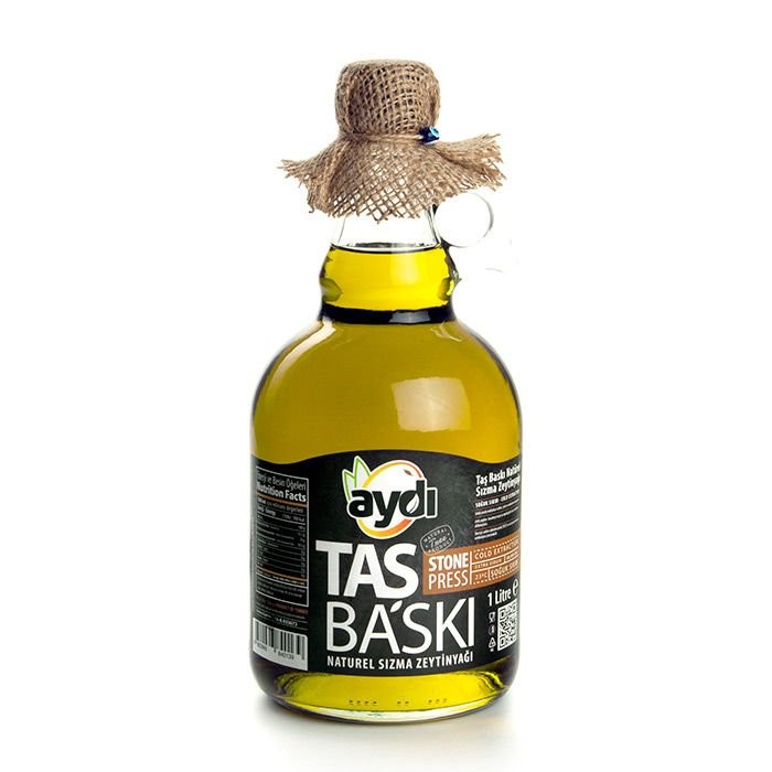 Taş Baskı Soğuk Sıkım Sızma Zeytinyağı 1 Lt Gallone Şişe