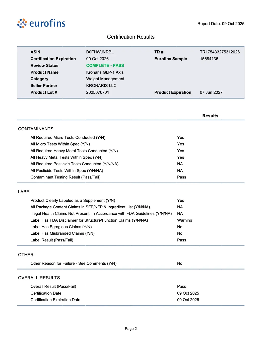 COA Verification Image 2
