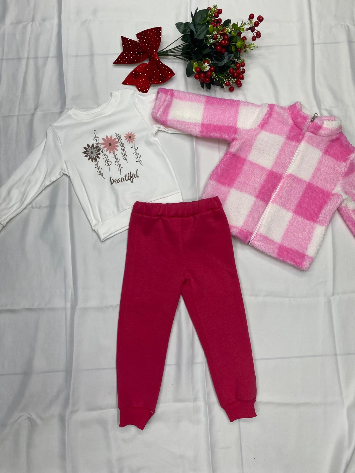 ÜÇLÜ TAKIM - KOYU PEMBE