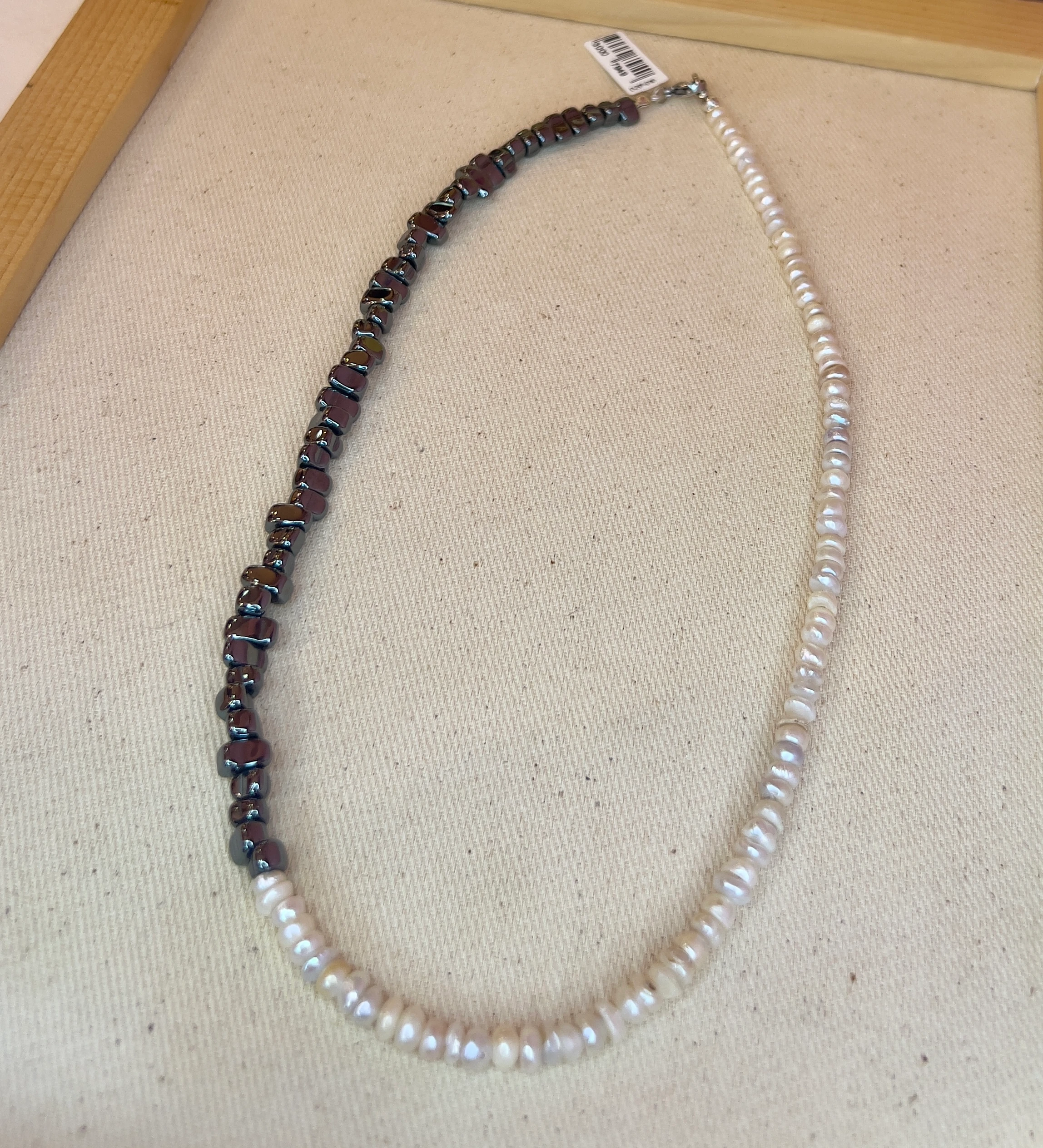 Hematit İnci Kolye 45cm