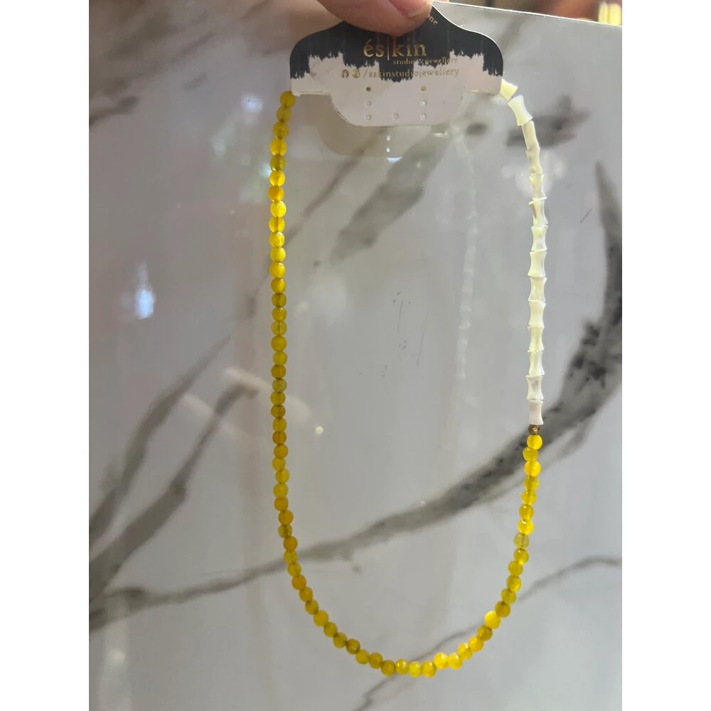 Sarı Ceyt /Sedef kolye