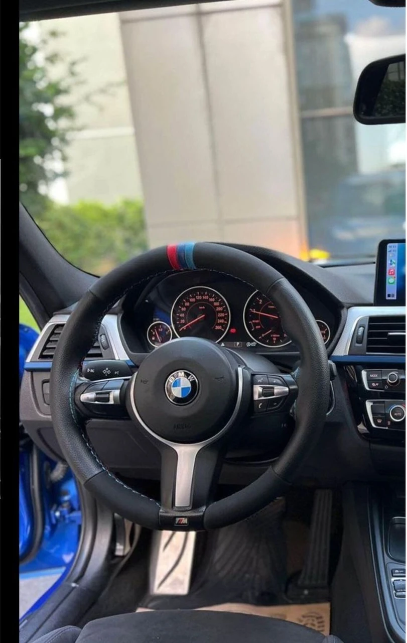 Dikişli Deri Direksiyon Kılıfı Damarlı /nubuk M Dikiş Siyah