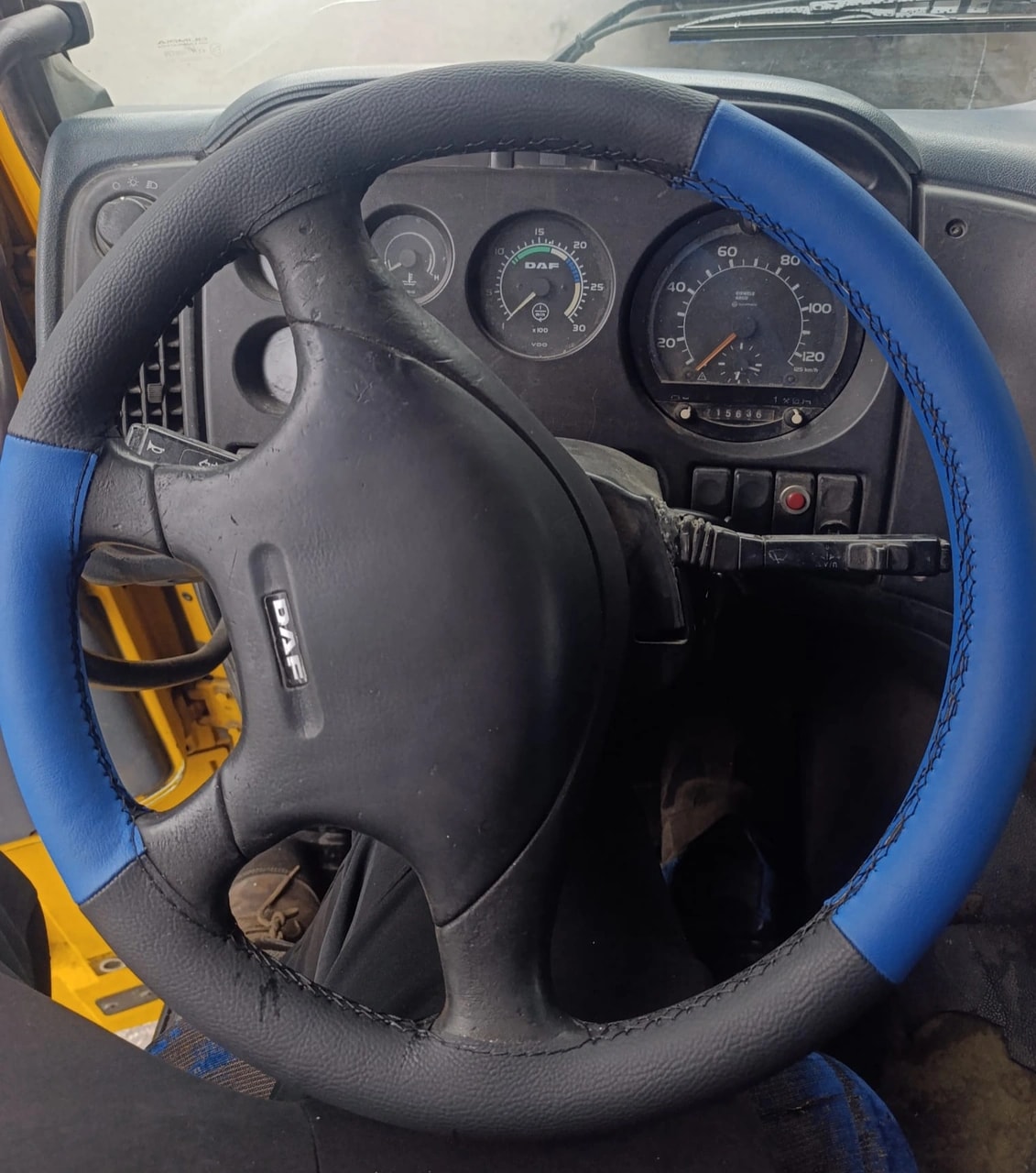 Dikişli Direksiyon Kılıfı Siyah Deri Mavi Deri Siyah Dikişli Daf Bu Direksiyon İçin Karışık