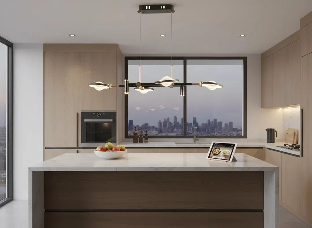 Mutfak Ada Masa Üstü Lüks Avize – LED Işığın Zarafeti SK1189