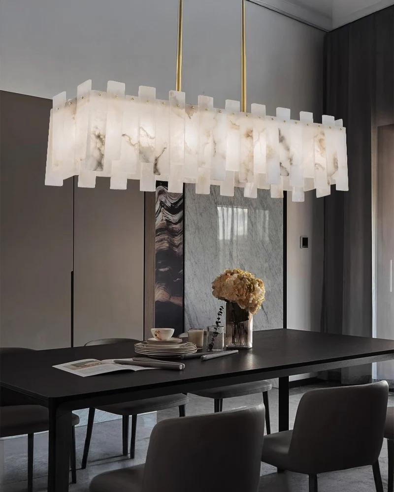 Mermer Masa Üstü Avize 