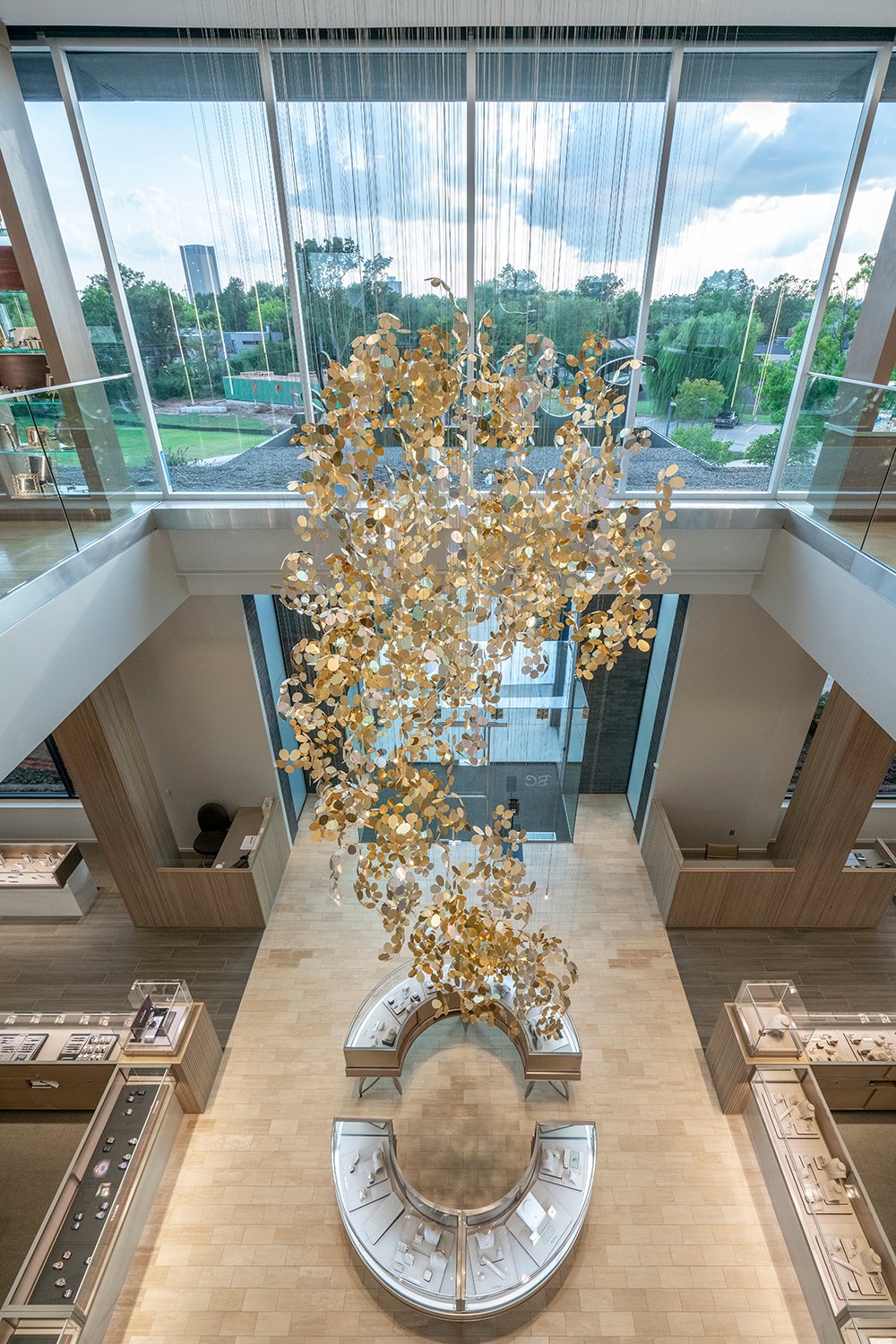 Villa Otel Lobi Avizesi Modern Lüks  Paslanmaz Metal Avizeler 