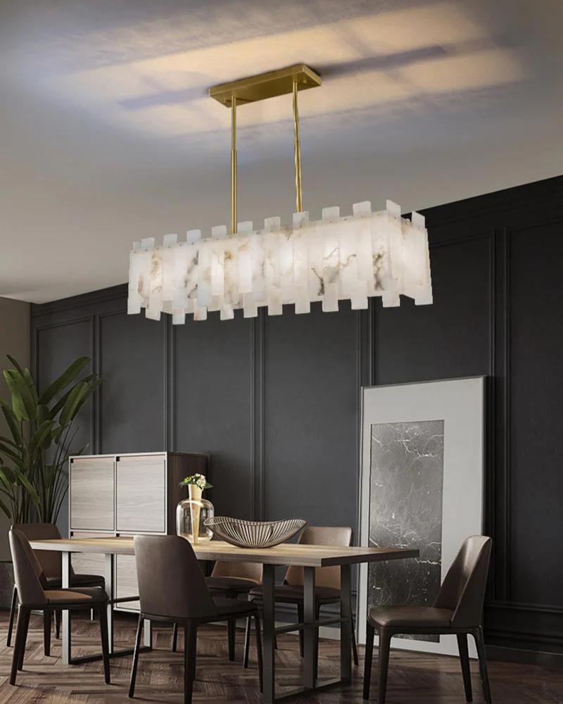 Mermer Masa Üstü Avize 