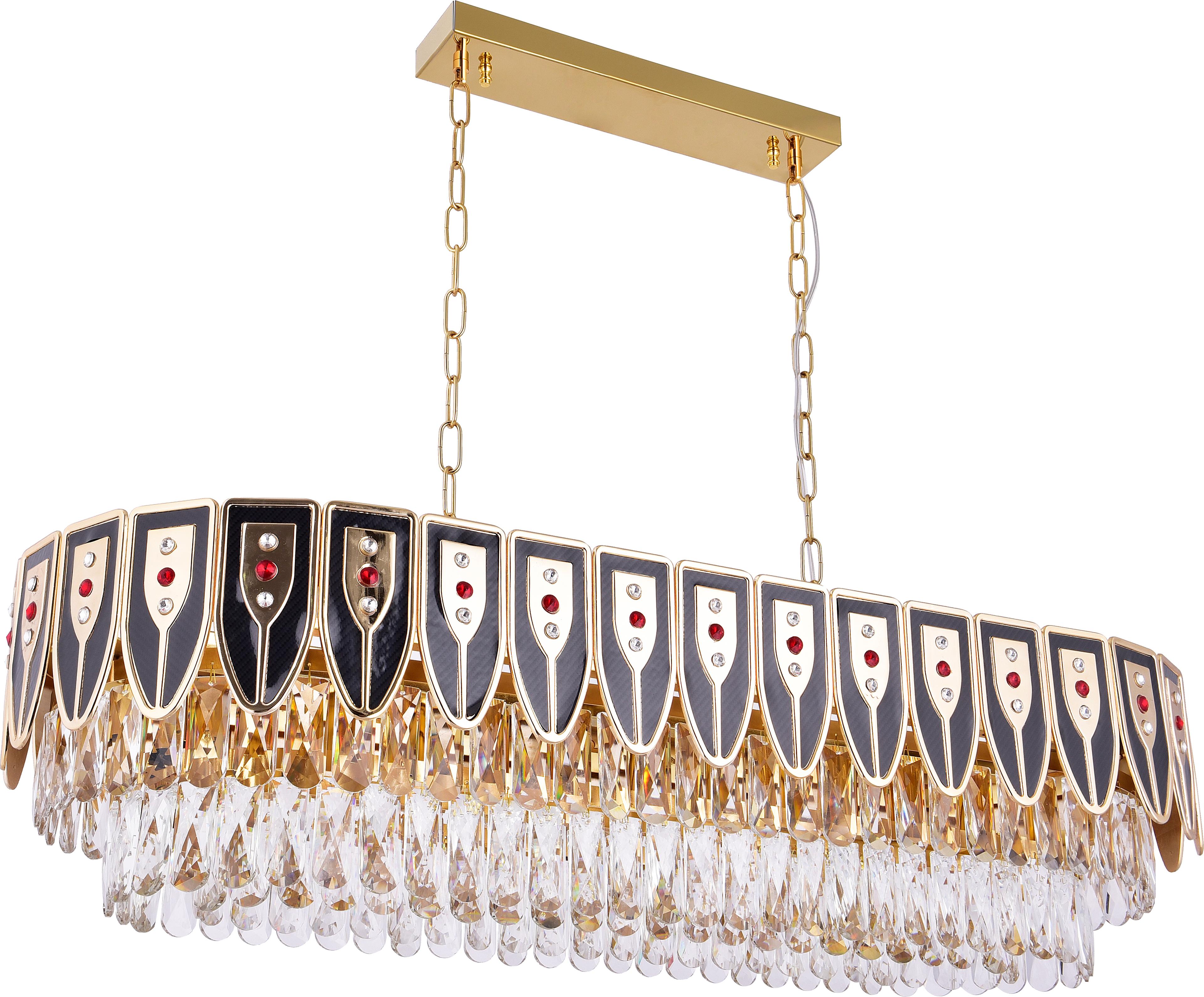 DELLA KRİSTAL TAŞLI LÜKS AVİZE GOLD RENKLİ ÇAP 80 CM