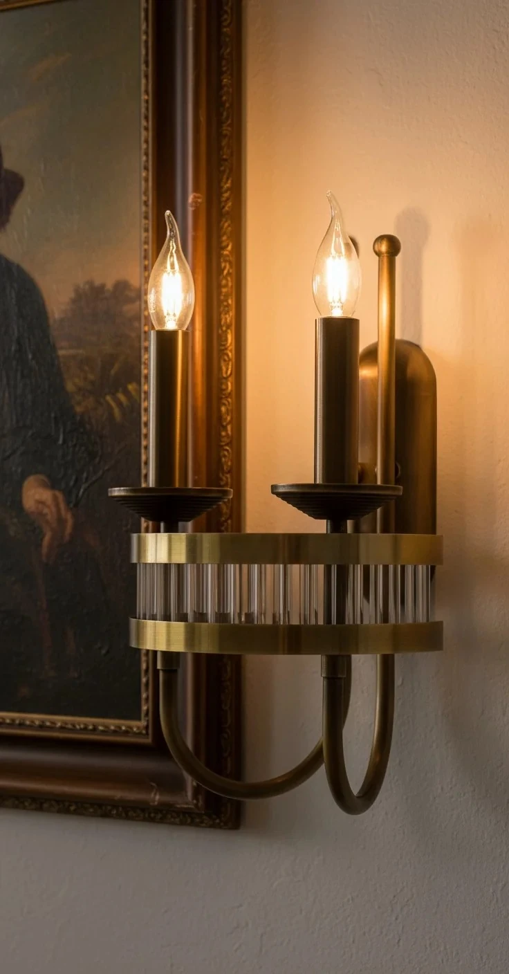 Eskitme renk duvar Aplik