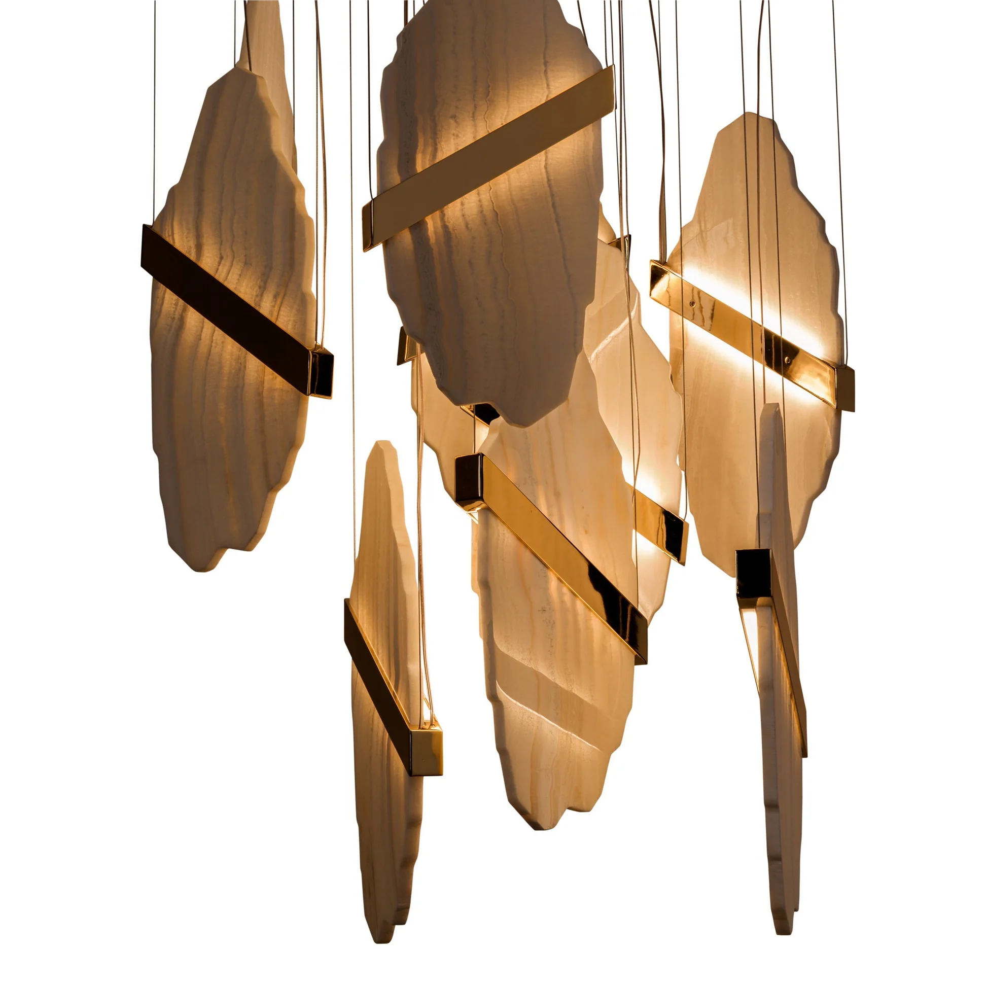 Mermer Sarkıt Avize Galeri Boşluğu aydınlatma 