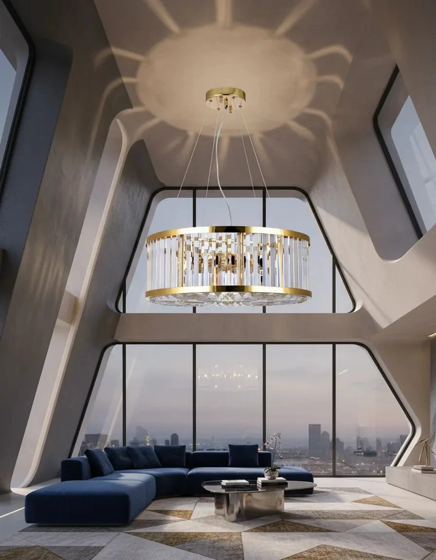 Kristal Salon Avizesi Lüks Aydınlatma SK1689