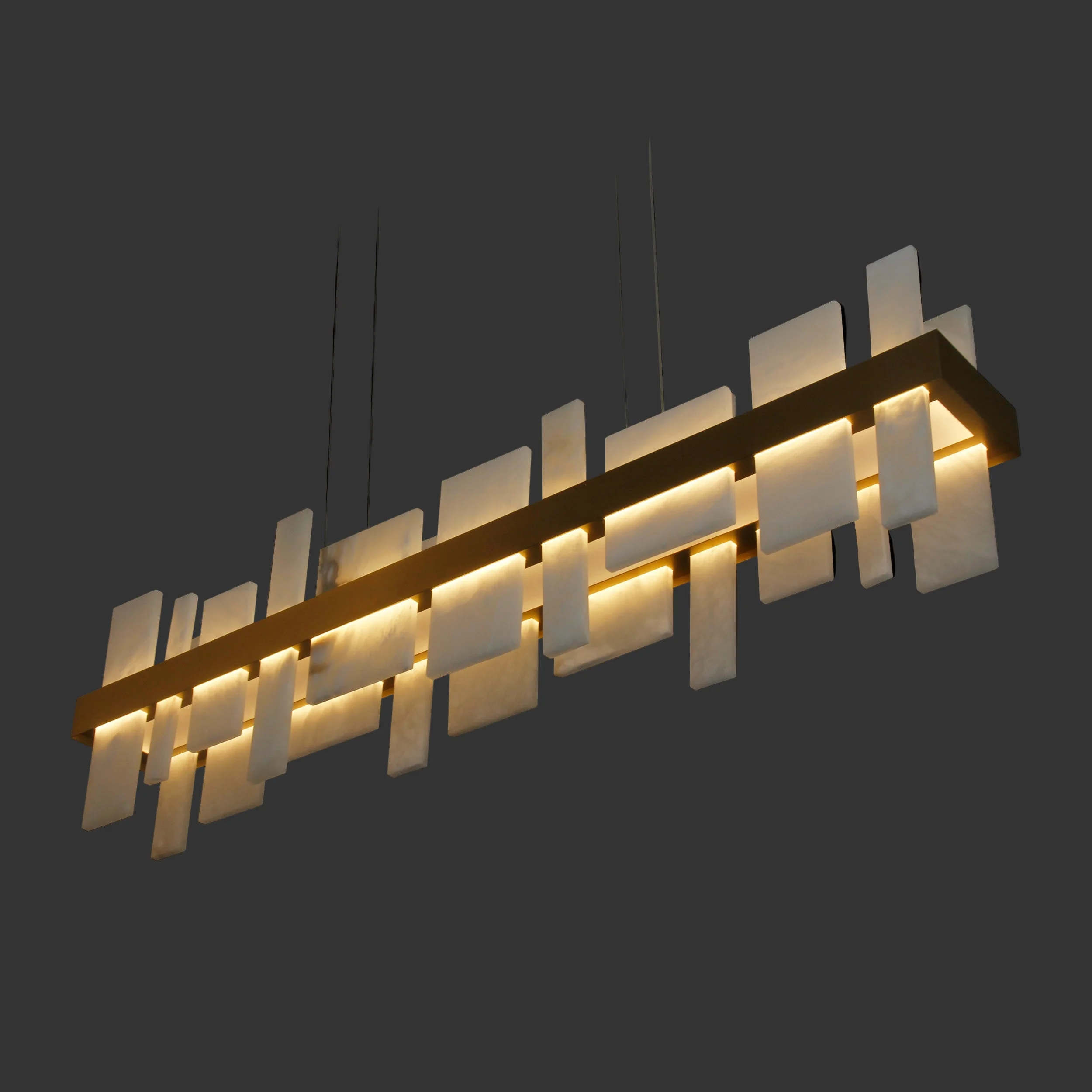 Mermer Yemek Masası Avizesi