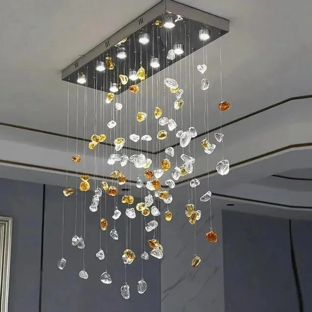 Villa Merdiven Boşluğu avize modelleri 