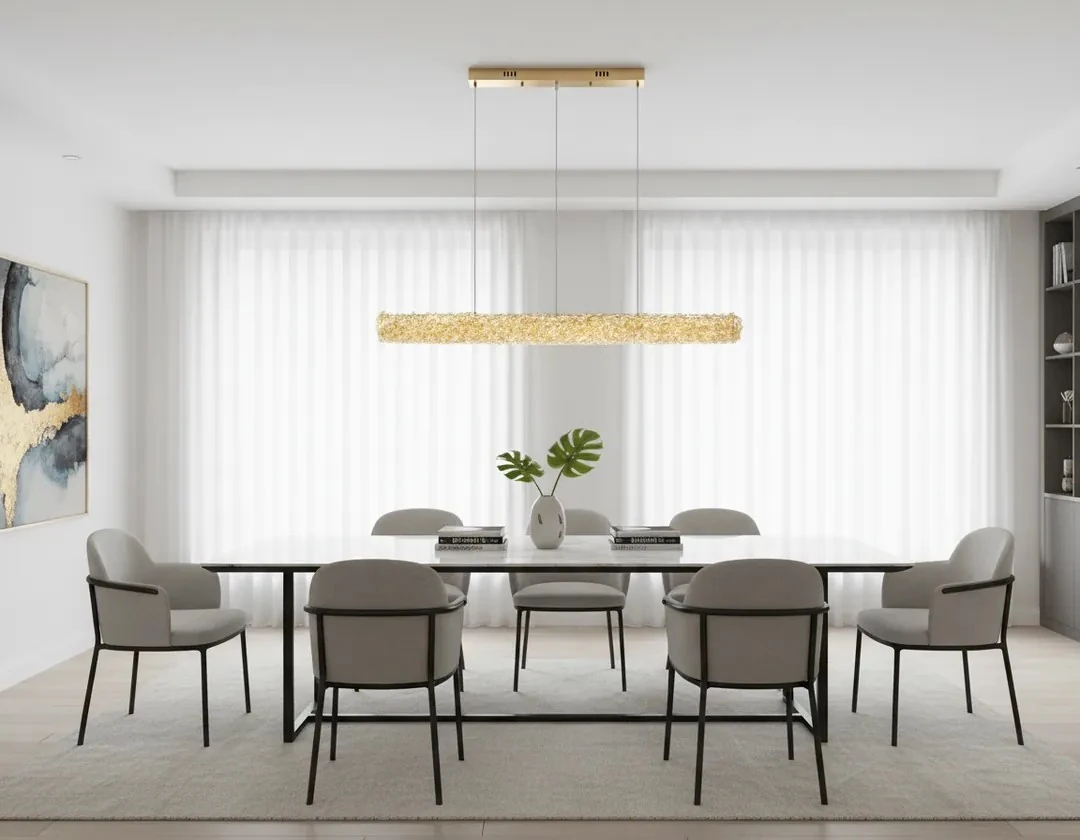 masa üstü kristal avize gold renk 100 cm SK1189