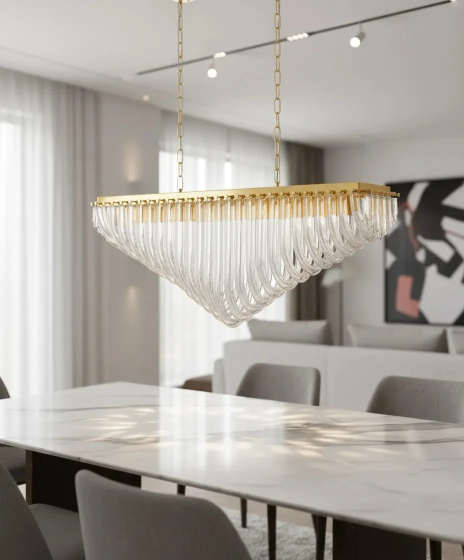 yemek masası avizeleri modelleri 2025 gold renk Sk3299