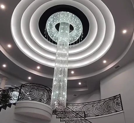 villa merdiven boşluğu avizesi