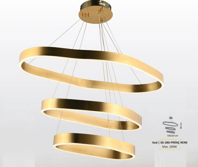 Salon İçin LED Lüks Avize Modelleri – Yeni Trend Aydınlatmalar SK1899