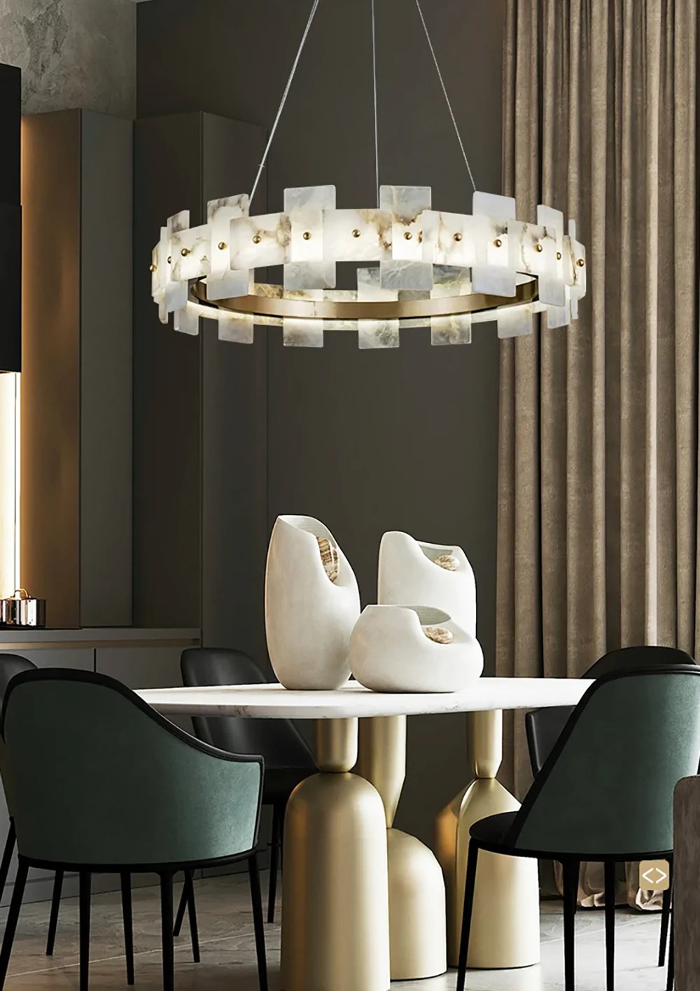Modern Mermer Avize Salon ve Yemek Masası İçin Özel Tasarım