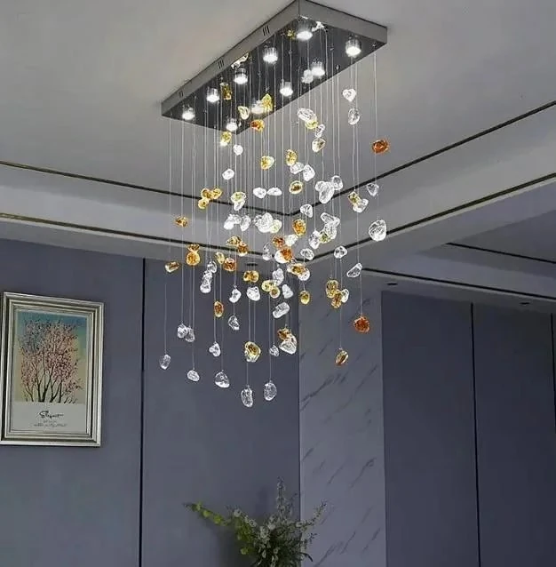 Villa Merdiven Boşluğu avize modelleri 